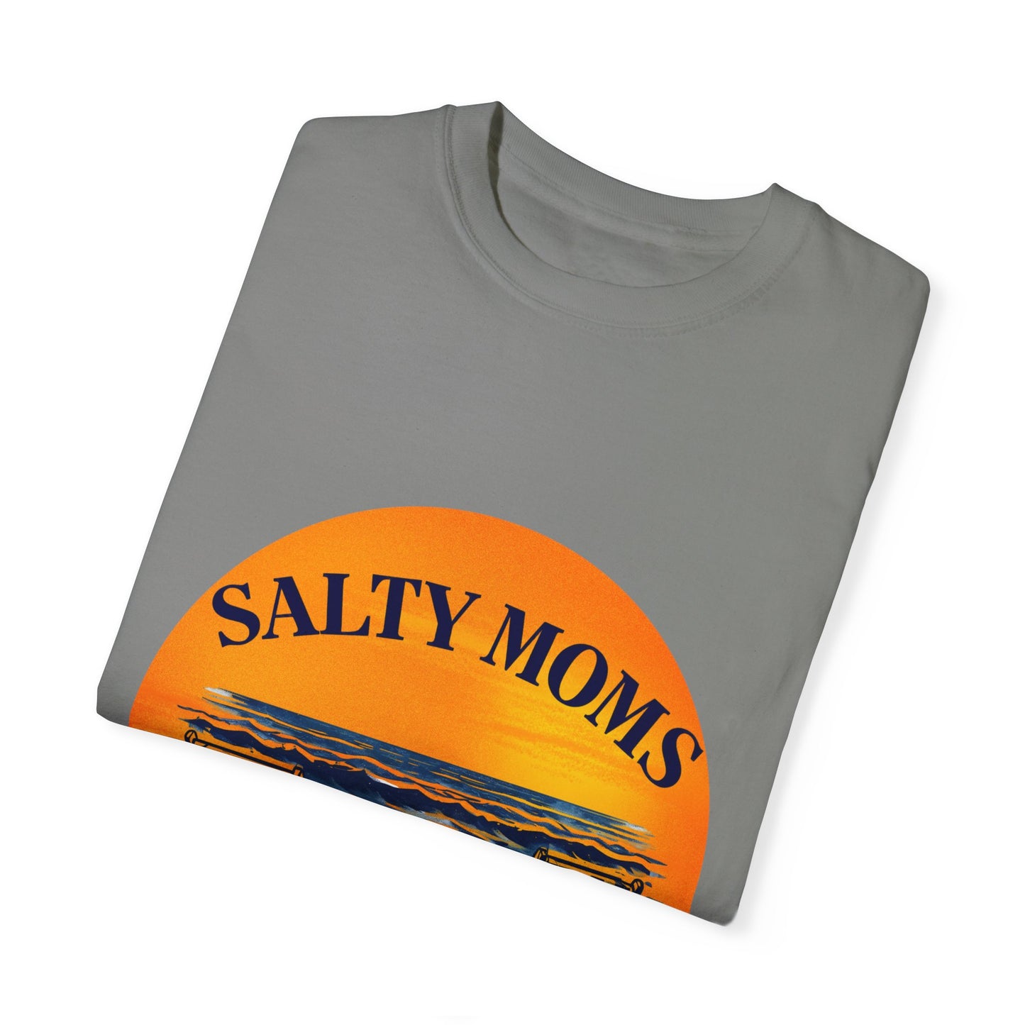 Salty Moms Beach Club T-Shirt - Unisex Garment-Dyed Tee for Beach Lovers