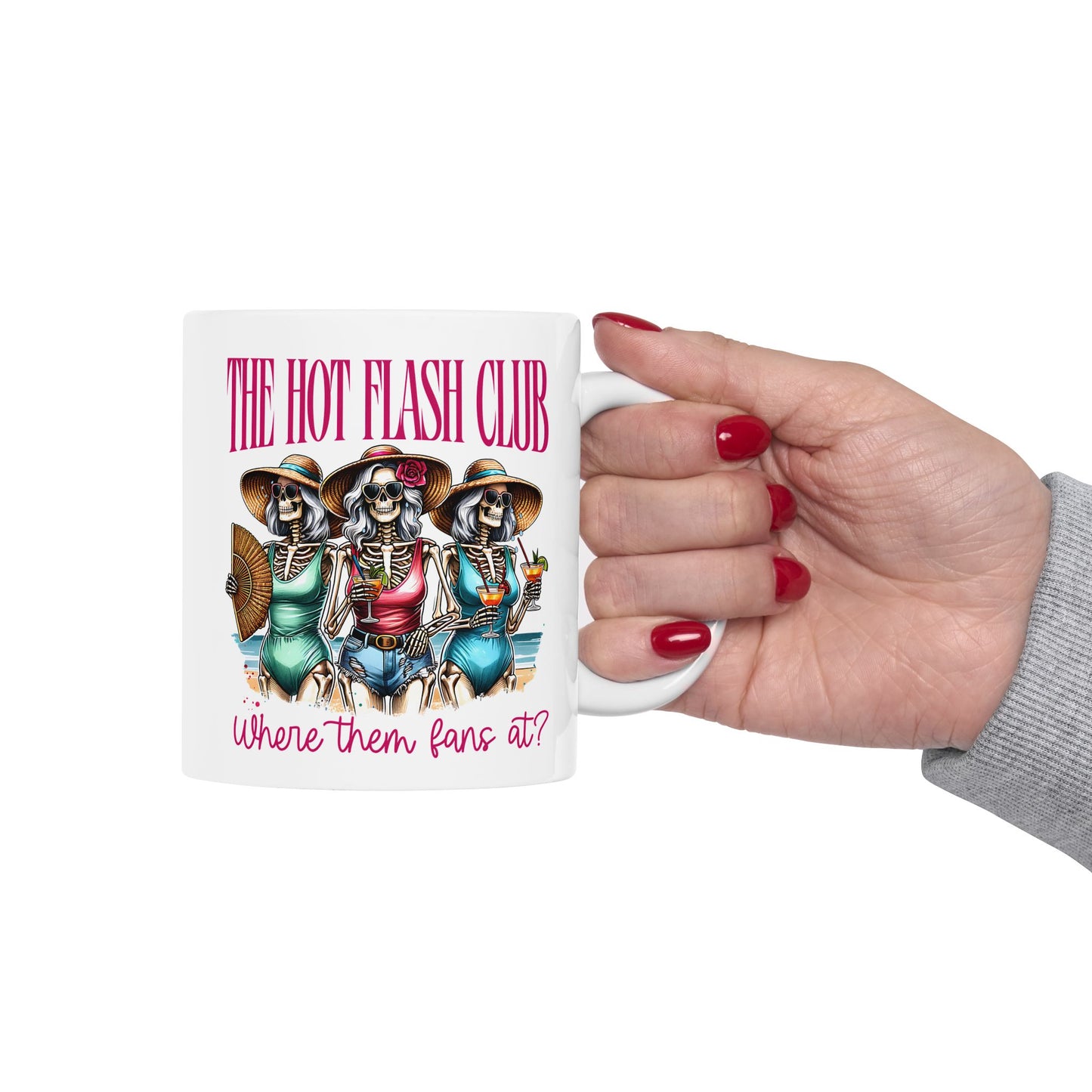 The Hot Girl Club Ceramic Mug – Fun 11oz & 15oz Coffee Cup with Playful Graphic
