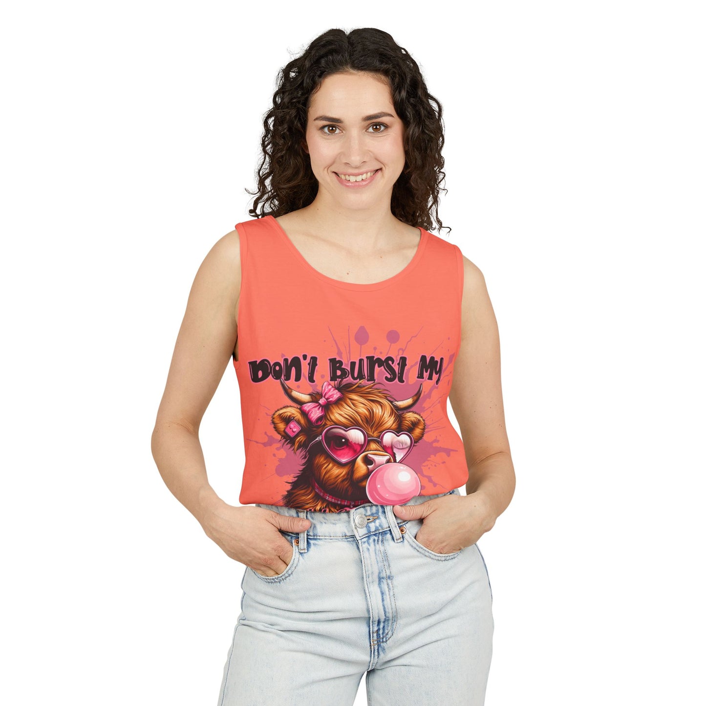 Funny Bubble Tea Tank Top - 'Don't Burst My Bubble'
