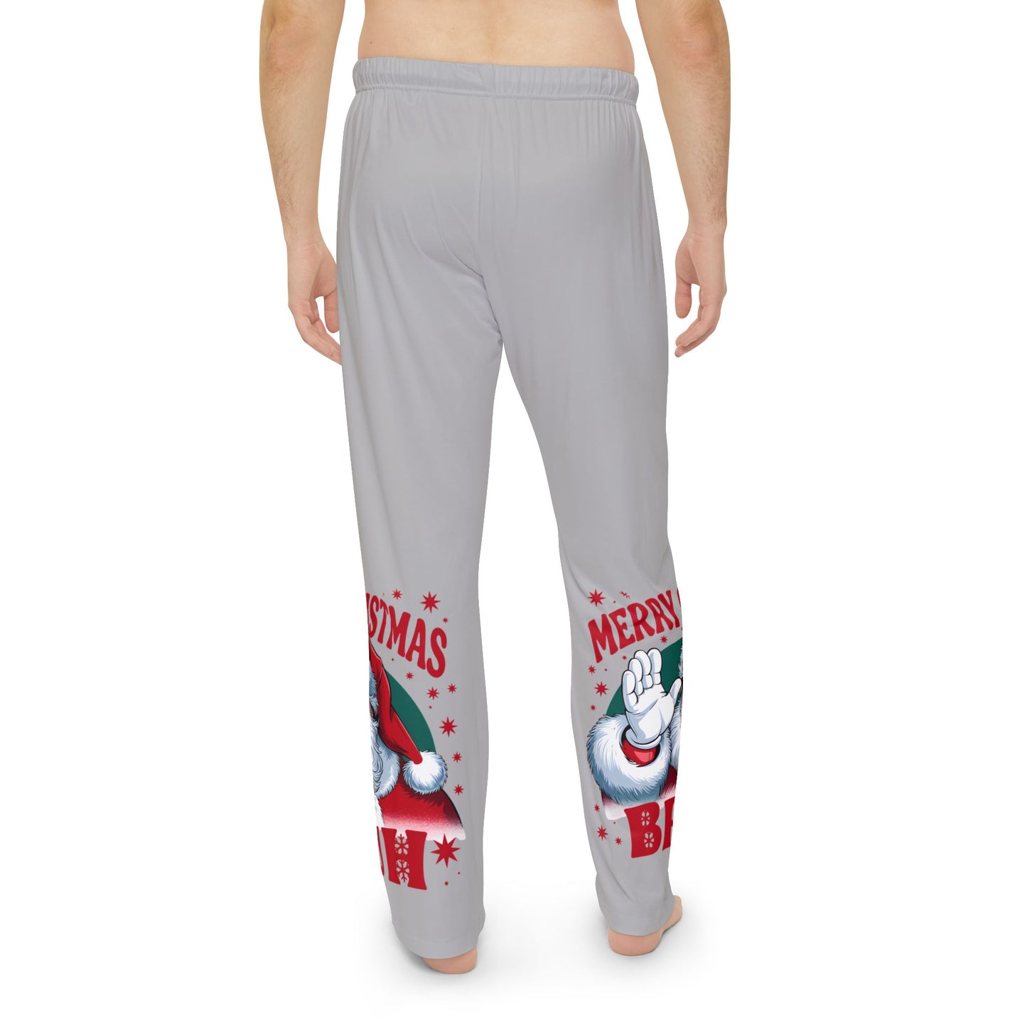 Festive Santa Men's Pajama Pants - Merry Christmas BRUH