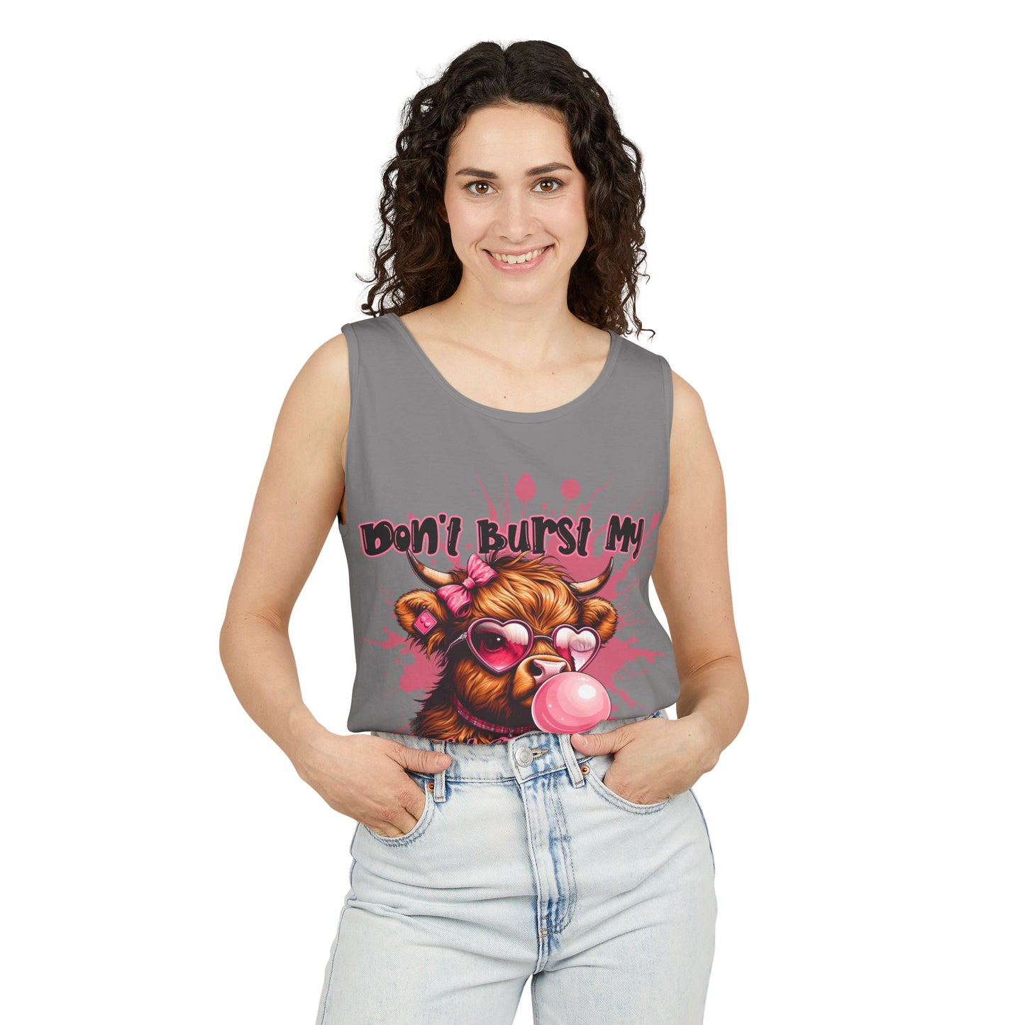 Funny Bubble Tea Tank Top - 'Don't Burst My Bubble'