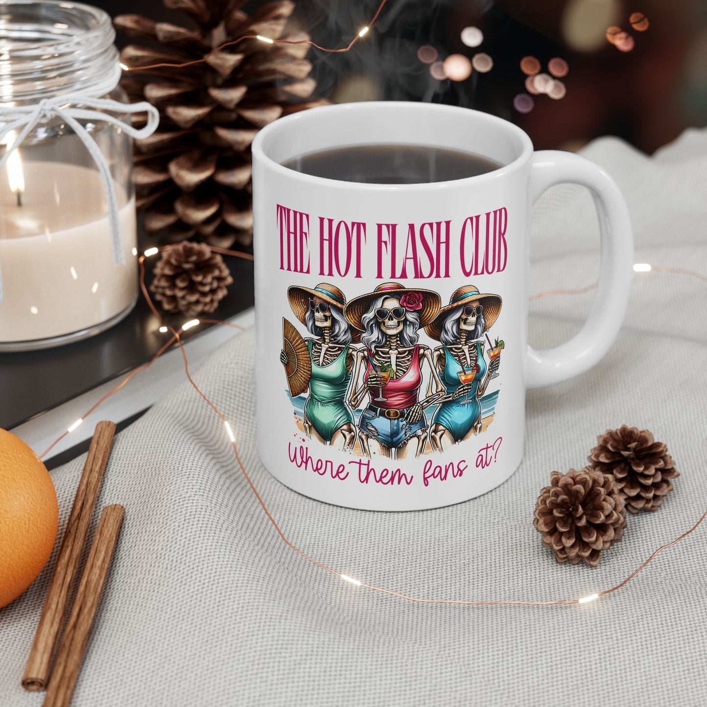The Hot Girl Club Ceramic Mug – Fun 11oz & 15oz Coffee Cup with Playful Graphic