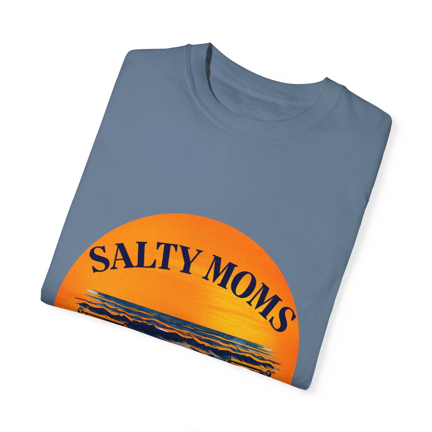 Salty Moms Beach Club T-Shirt - Unisex Garment-Dyed Tee for Beach Lovers