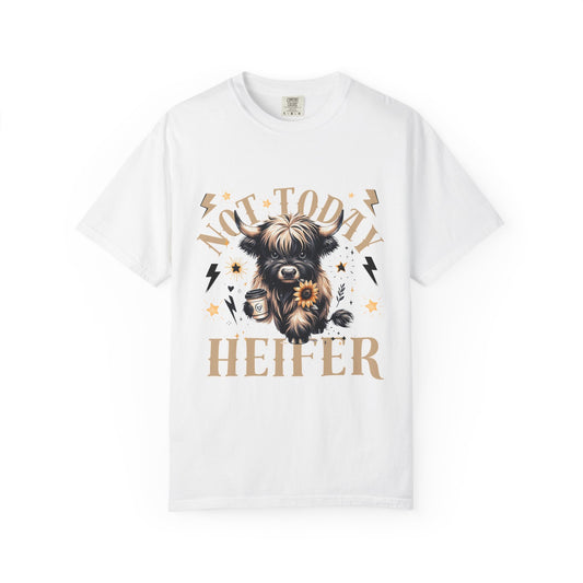 Funny 'Not Today Heifer' Unisex Comfort Colors T-Shirt - Comfortable & Stylish Cow Graphic Tee