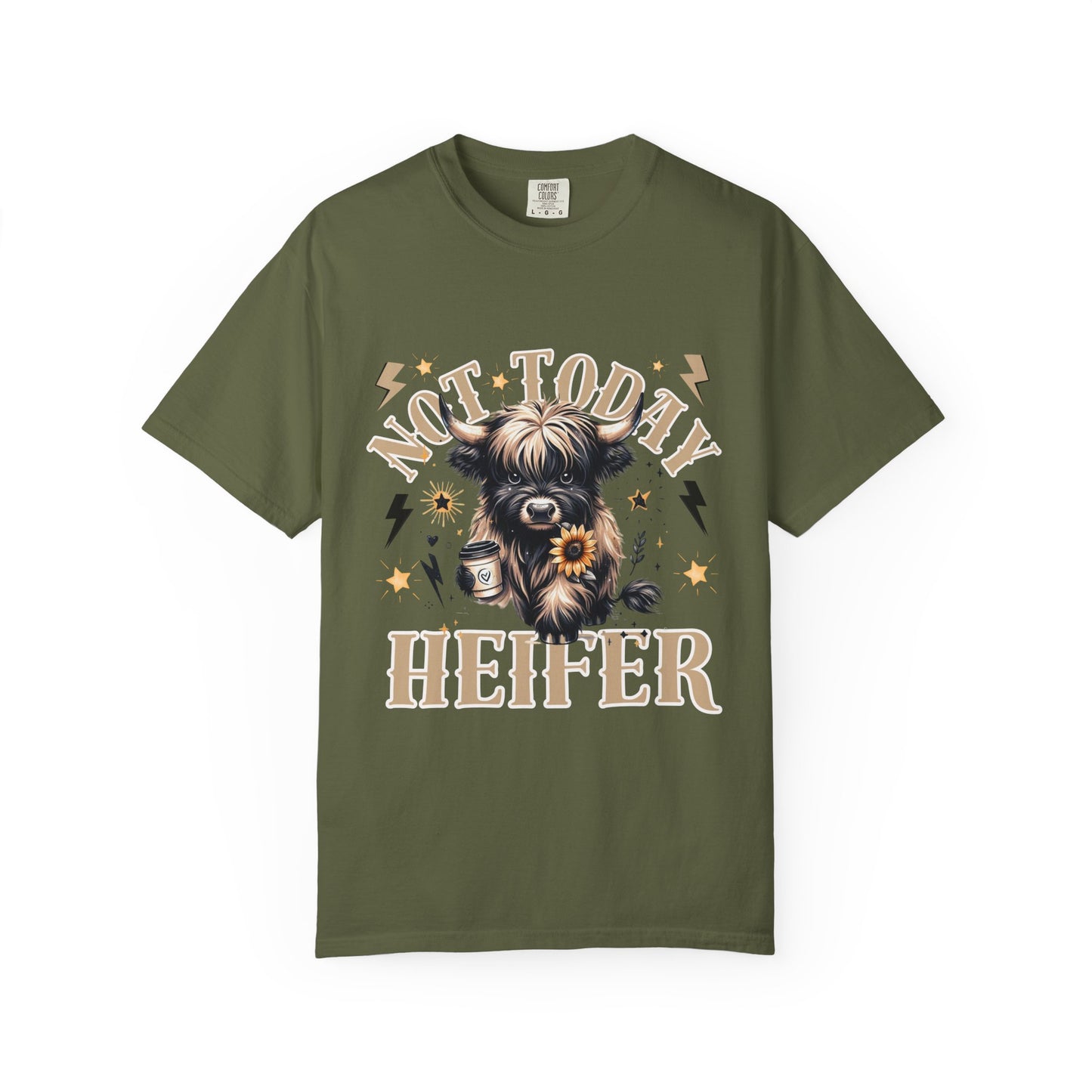 Funny 'Not Today Heifer' Unisex Comfort Colors T-Shirt - Comfortable & Stylish Cow Graphic Tee