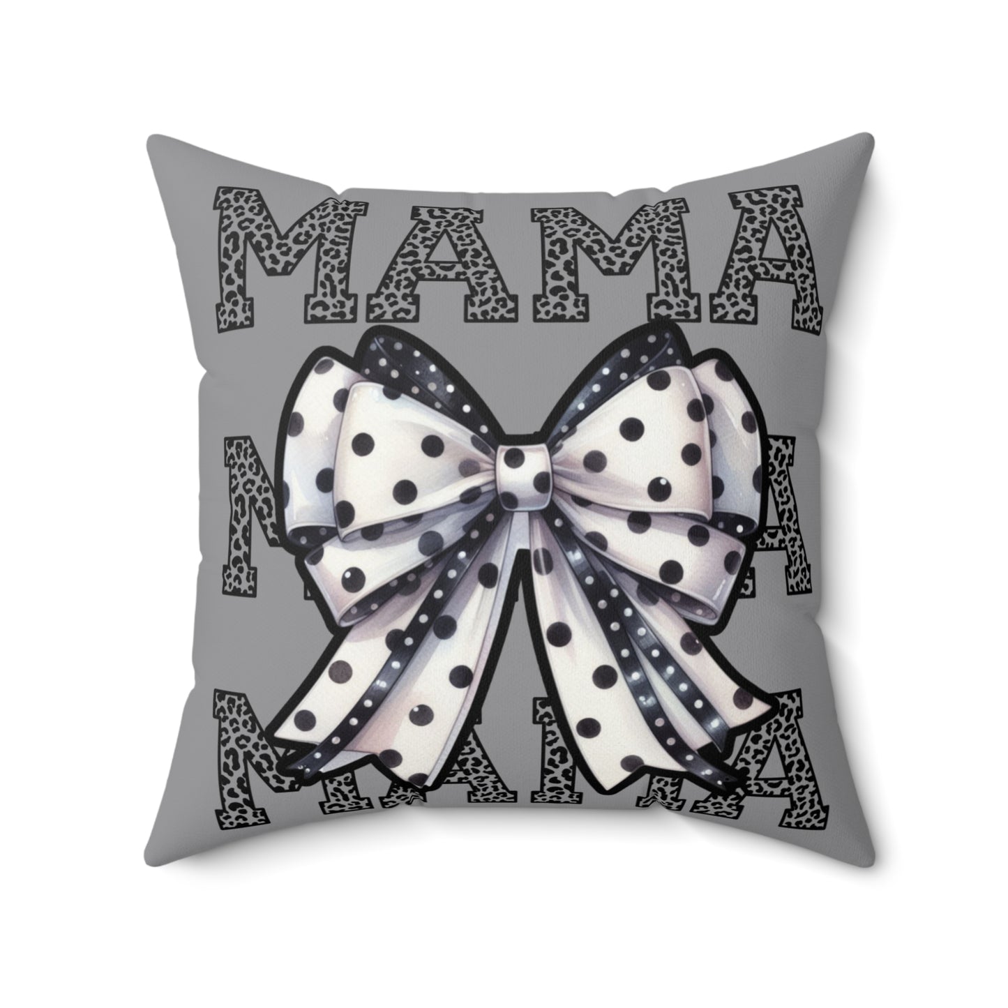 Square Pillow Mama Bow Design