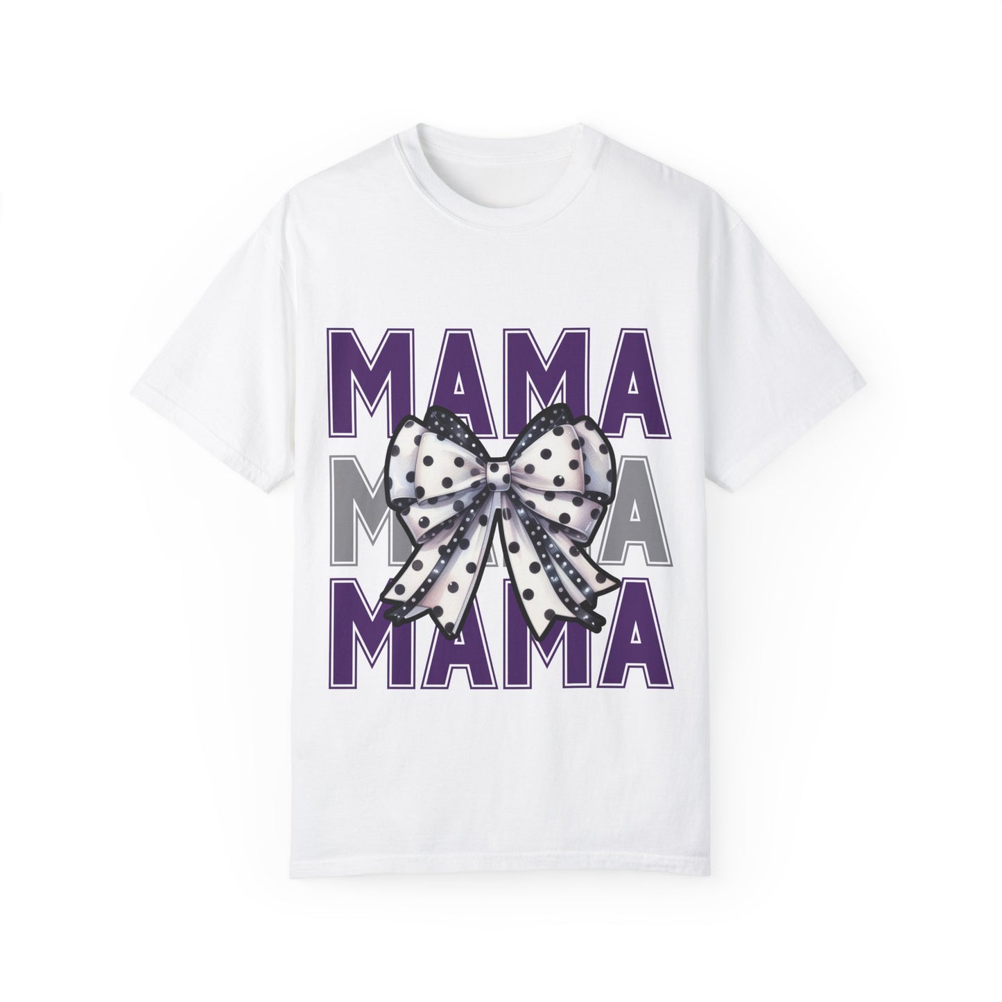 Polka Dot Bow Mama Tee – Retro Glam Mom Vibes comfort colors Unisex T-shirt