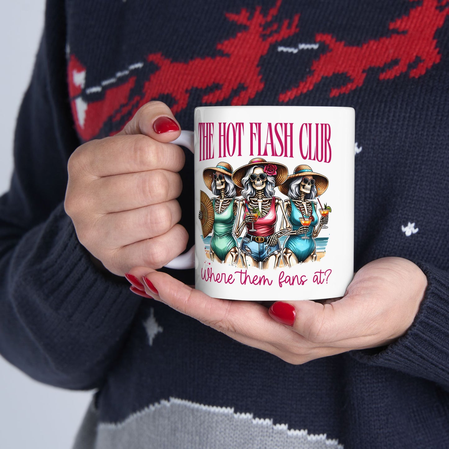 The Hot Girl Club Ceramic Mug – Fun 11oz & 15oz Coffee Cup with Playful Graphic
