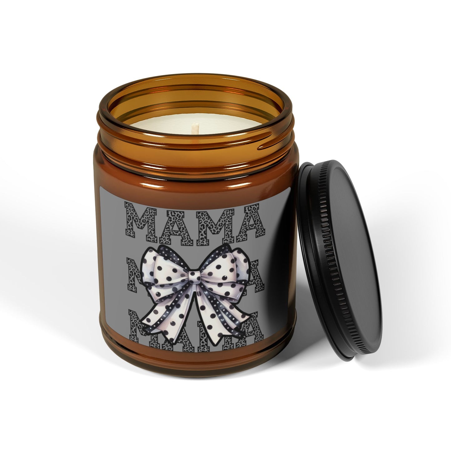 Mama BowScented Soy Candle (Multi-Size, Amber Jar)
