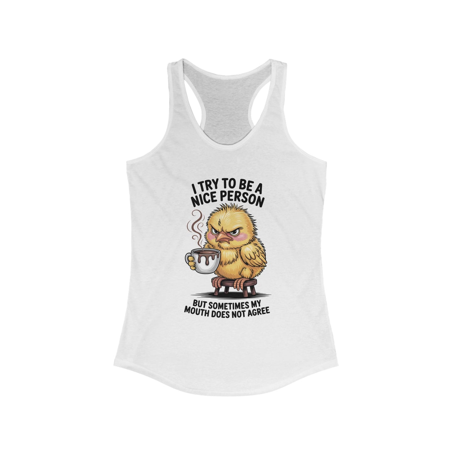 Grumpy Chick Coffee Shirt – Funny Angry Bird Tee, Sarcastic Morning Mood Shirt, Not a Morning Person Gift