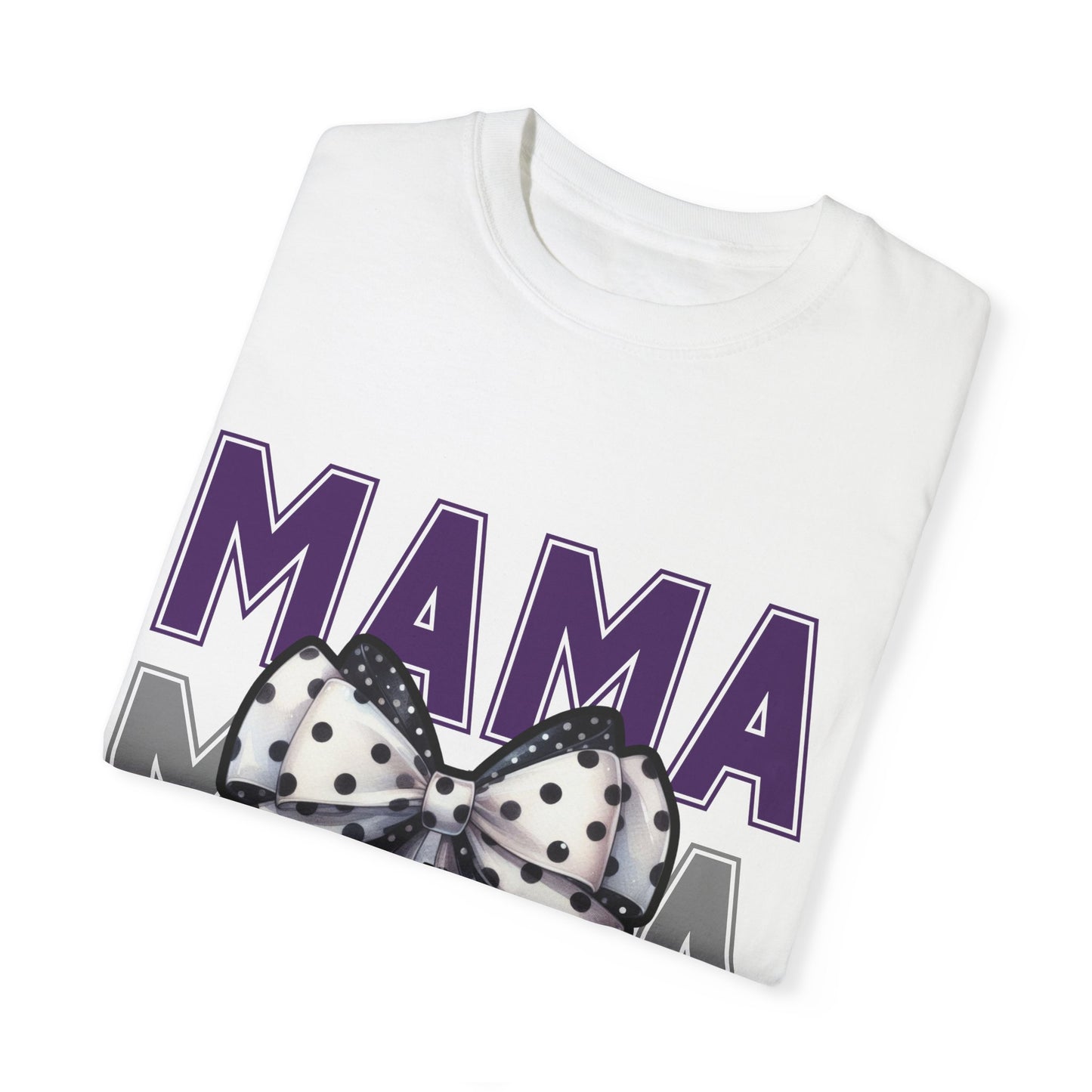 Polka Dot Bow Mama Tee – Retro Glam Mom Vibes comfort colors Unisex T-shirt