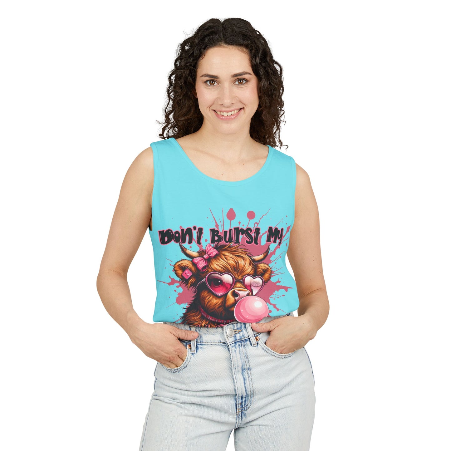 Funny Bubble Tea Tank Top - 'Don't Burst My Bubble'