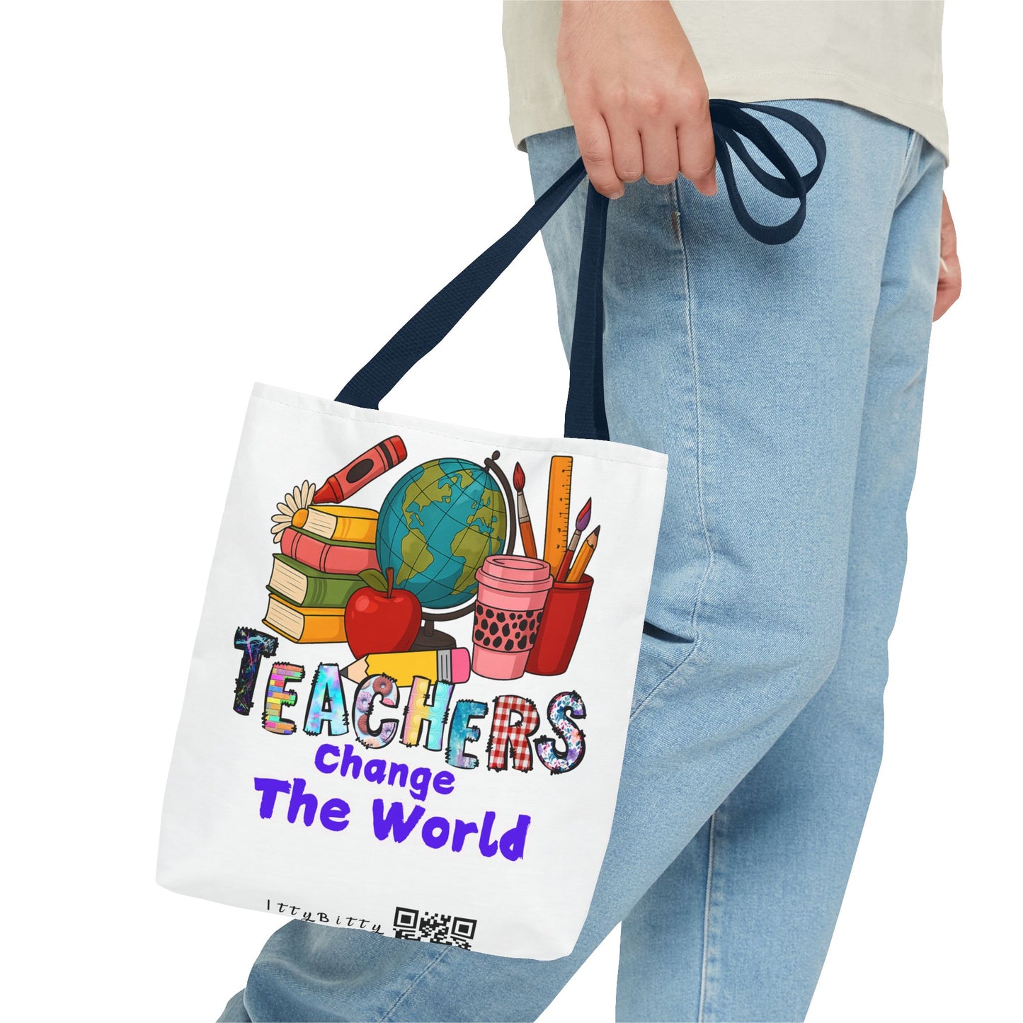 Inspirational Teacher Tote Bag - 'Teachers Change the World'