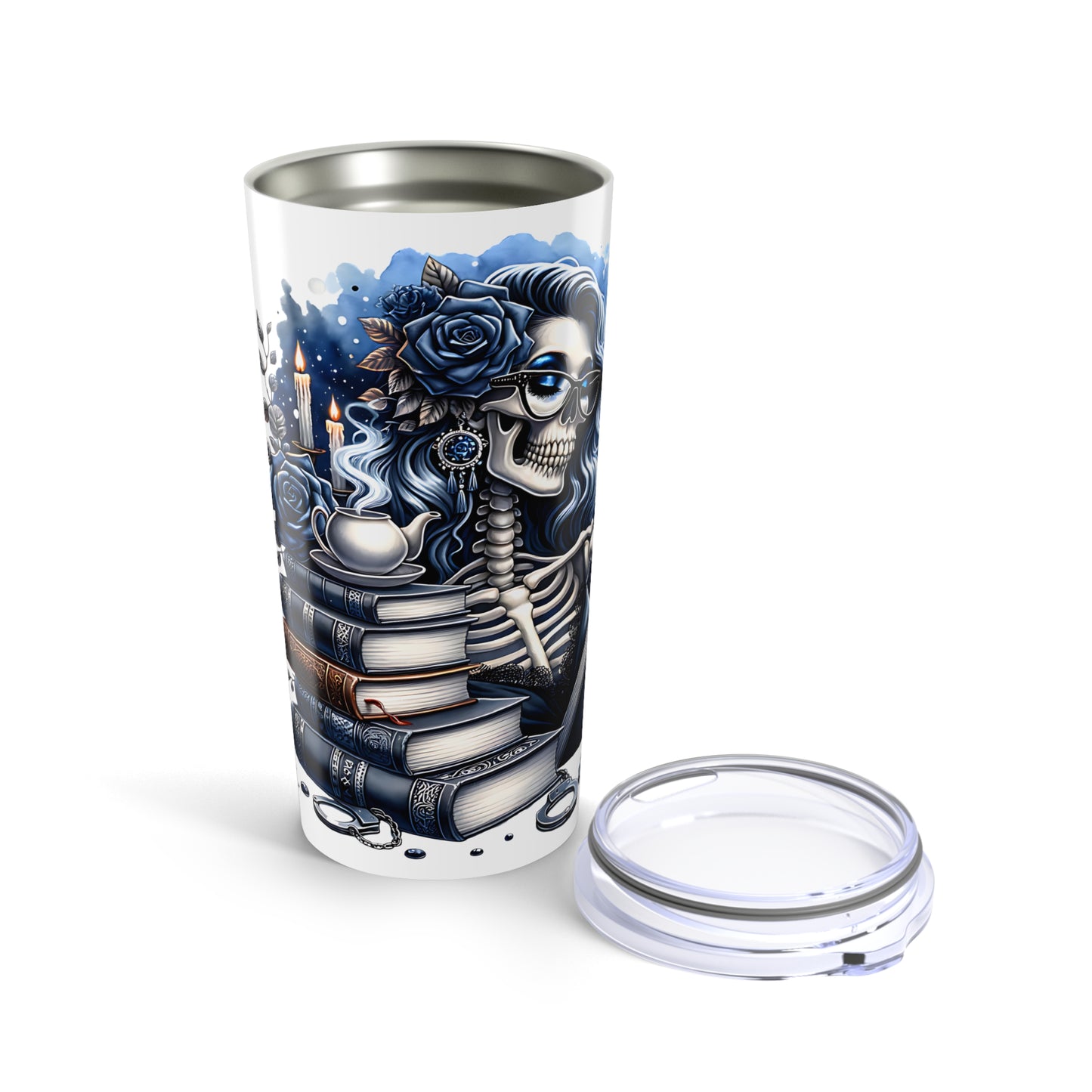 Spooky Book Lover Tumbler 20oz - Perfect for Tea & Coffee Enthusiasts