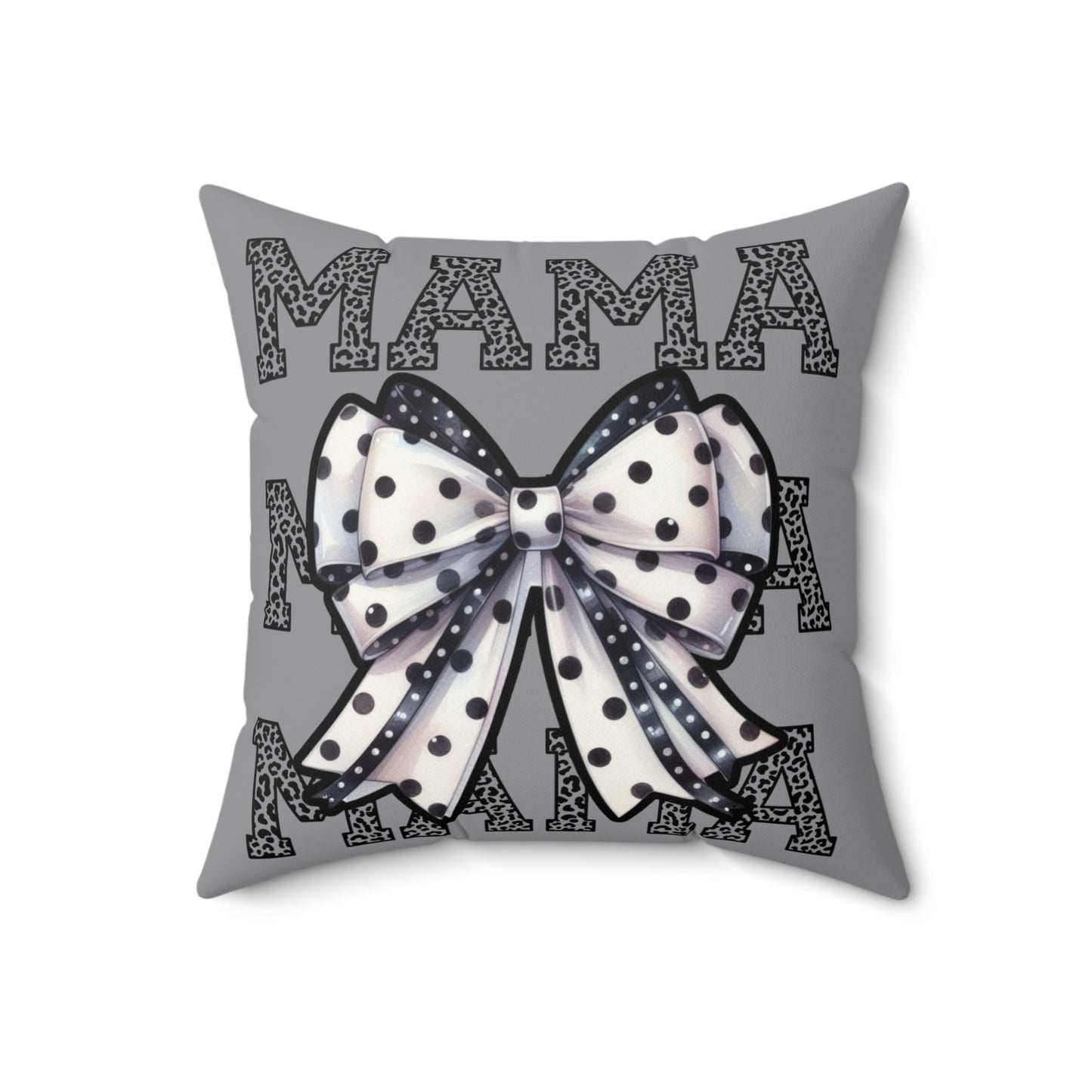 Square Pillow Mama Bow Design
