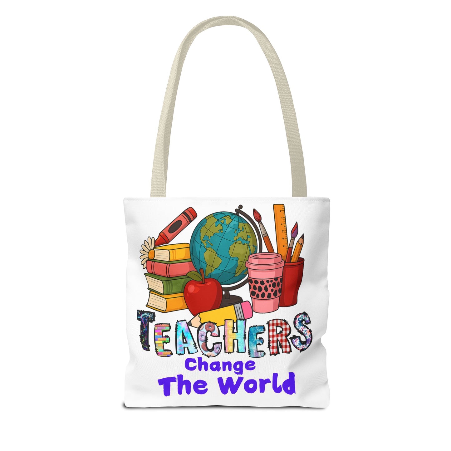 Inspirational Teacher Tote Bag - 'Teachers Change the World'