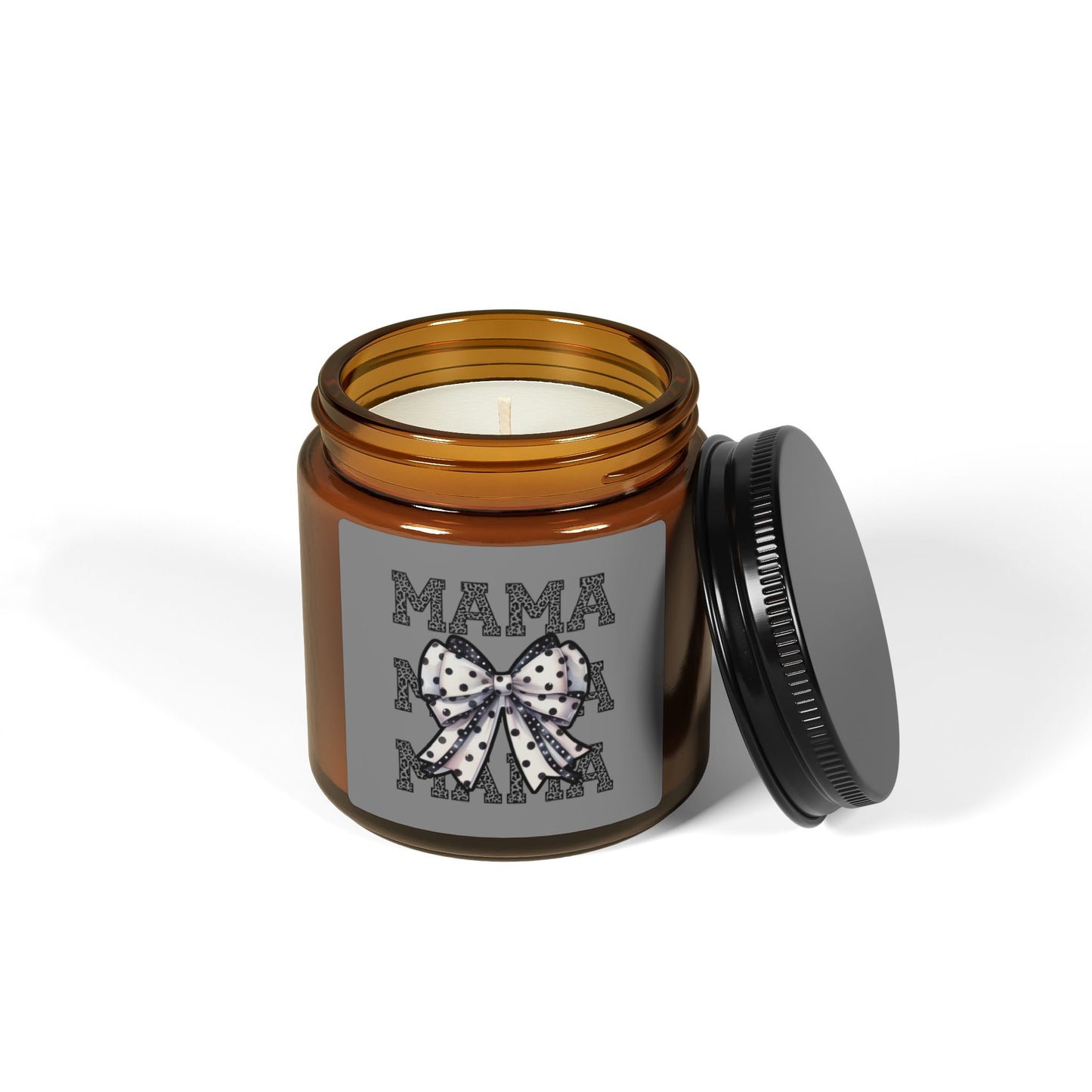 Mama BowScented Soy Candle (Multi-Size, Amber Jar)
