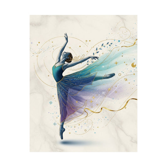 Ballerina Dance Art Satin Poster — Elegant Ballet Wall Decor