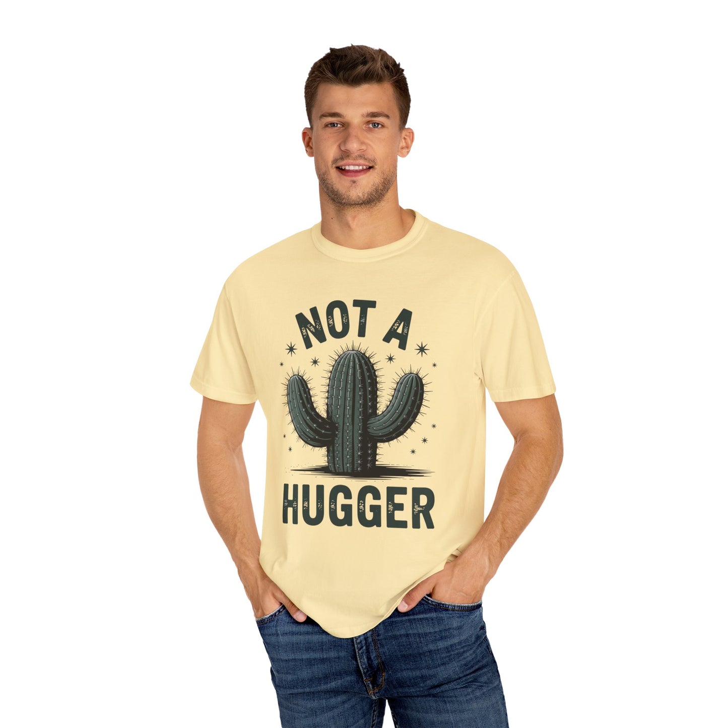 Not a Hugger Cactus Shirt – Funny Introvert Graphic Tee, Sarcastic Desert Plant Design, Anti-Social Gift Idea