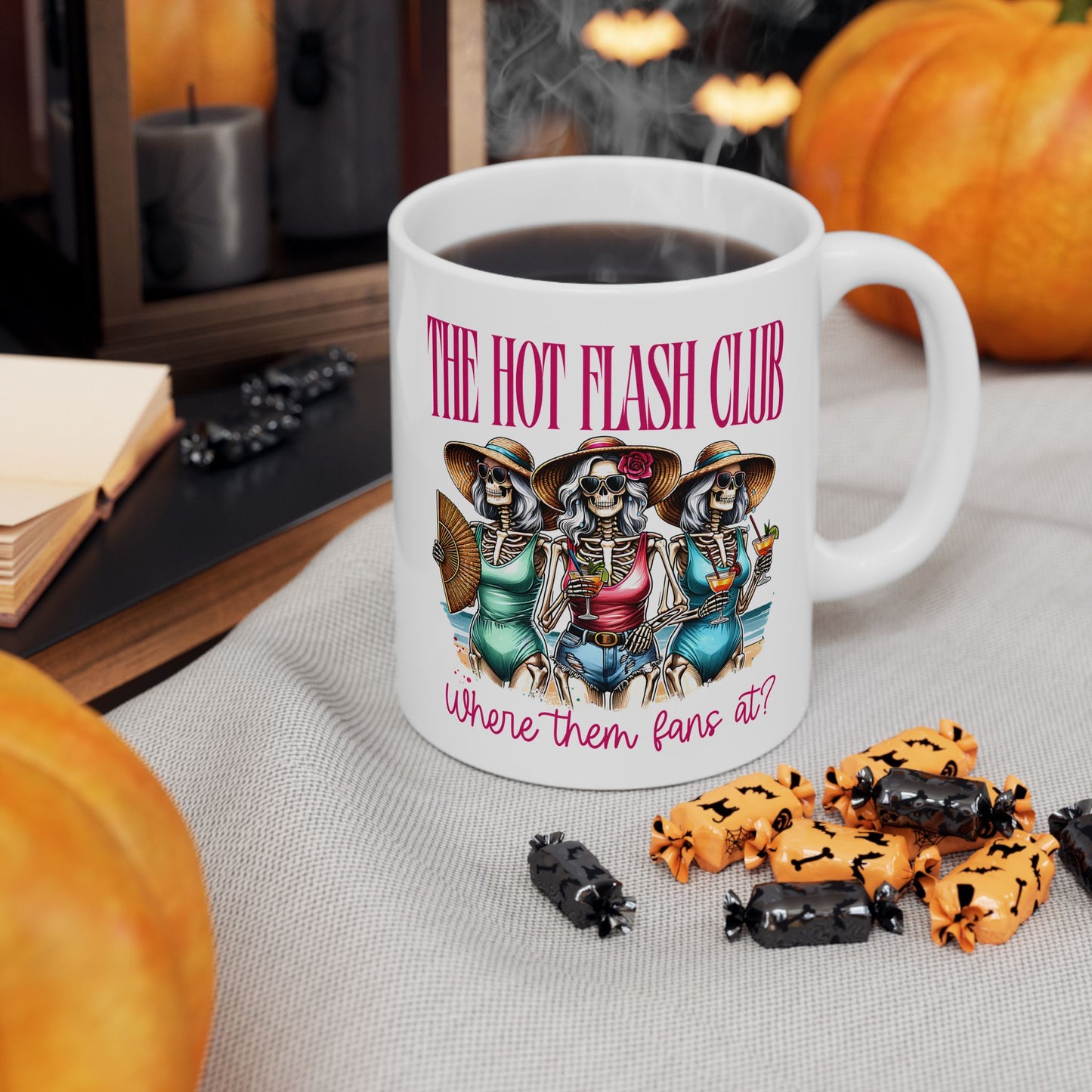 The Hot Girl Club Ceramic Mug – Fun 11oz & 15oz Coffee Cup with Playful Graphic
