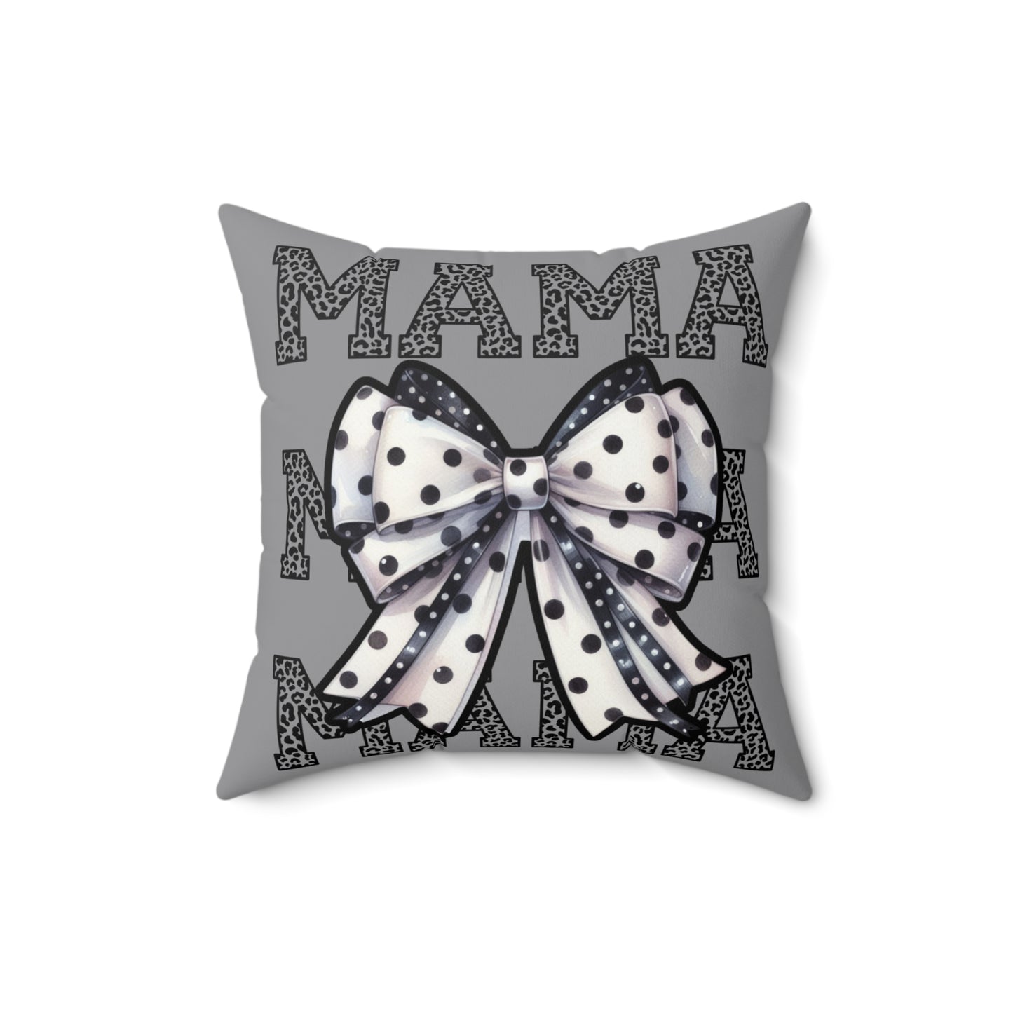 Square Pillow Mama Bow Design