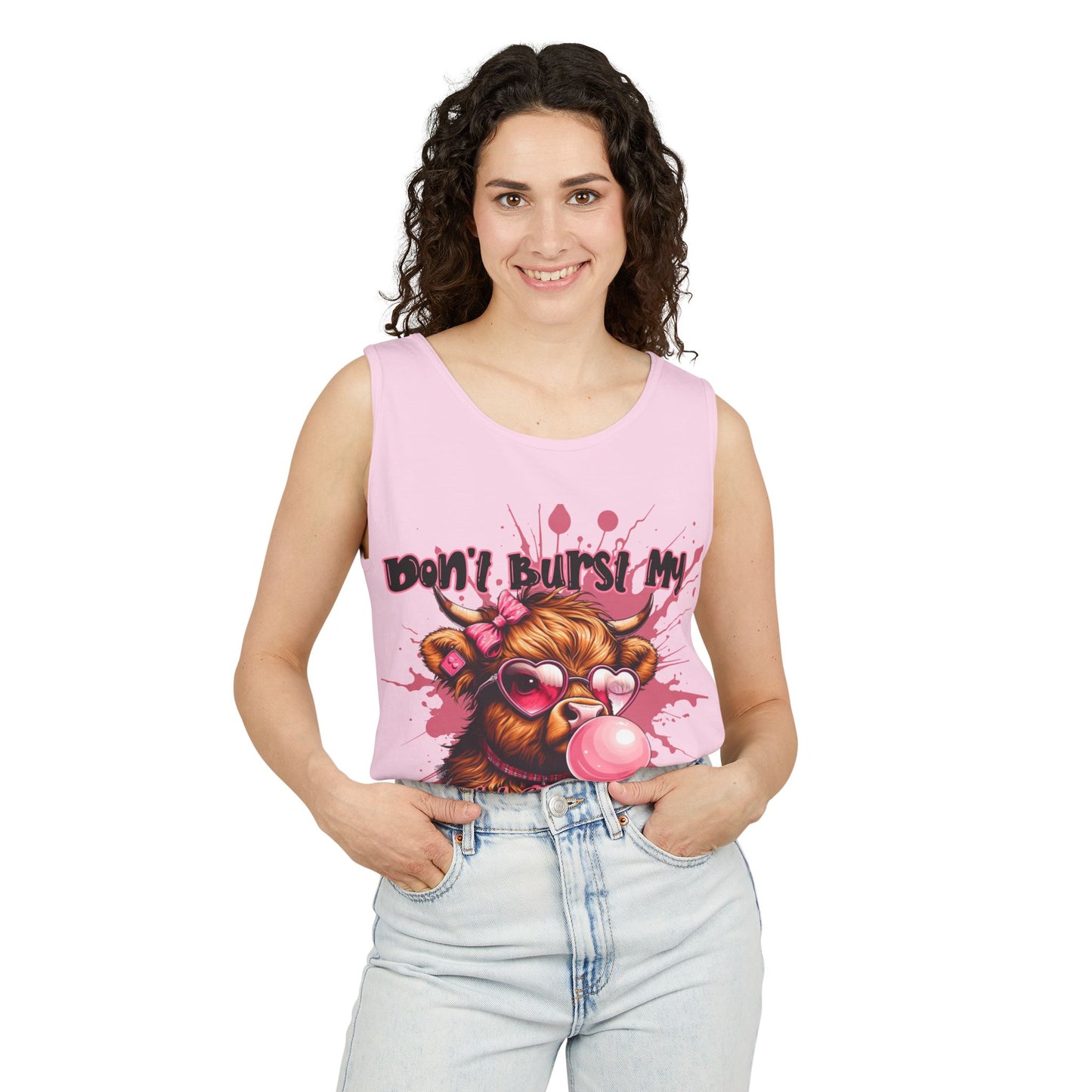 Funny Bubble Tea Tank Top - 'Don't Burst My Bubble'