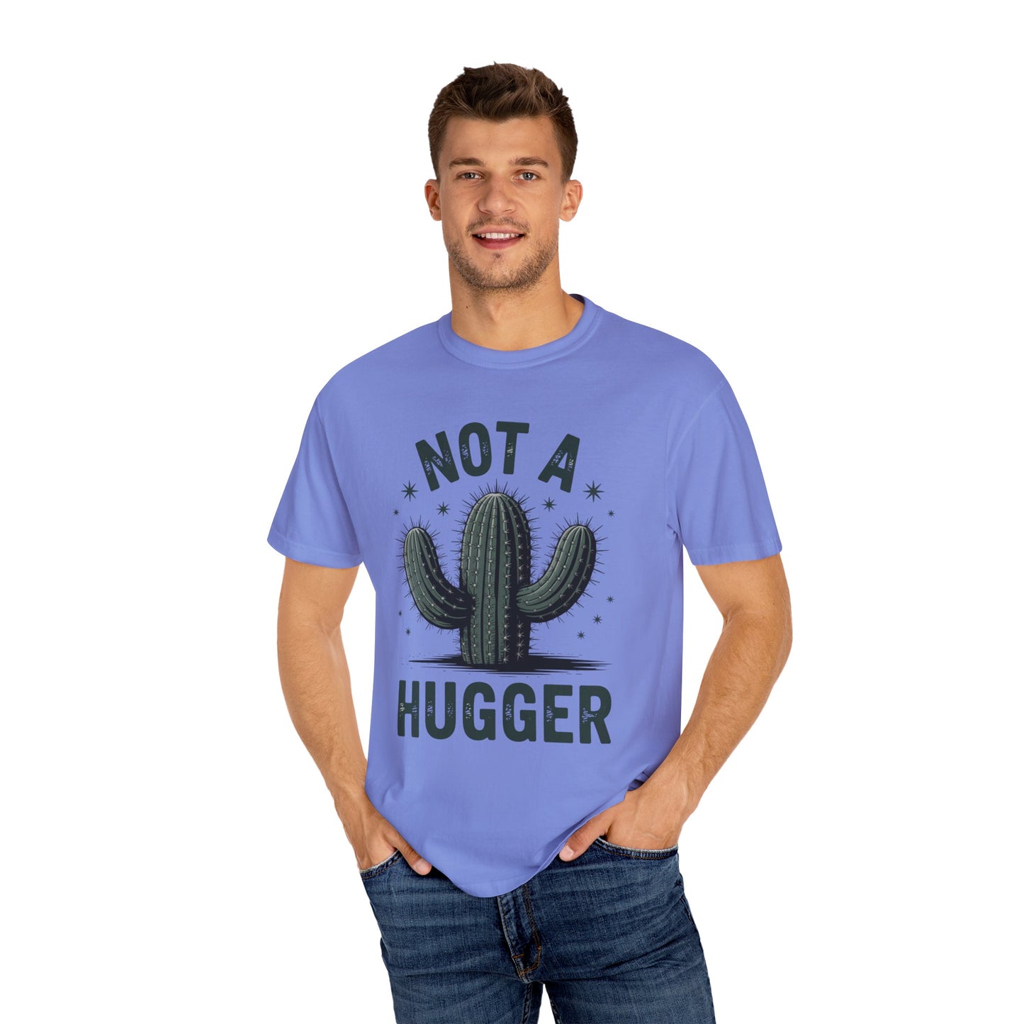 Not a Hugger Cactus Shirt – Funny Introvert Graphic Tee, Sarcastic Desert Plant Design, Anti-Social Gift Idea