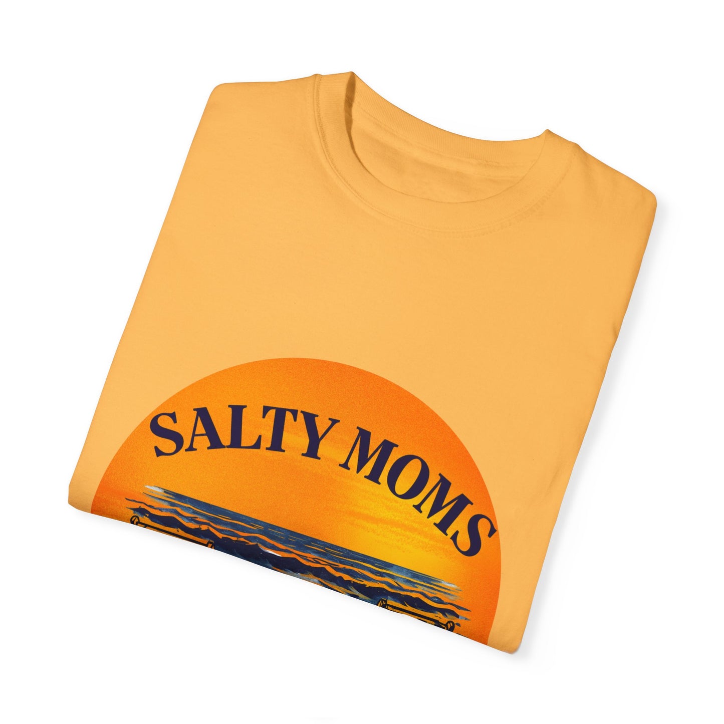 Salty Moms Beach Club T-Shirt - Unisex Garment-Dyed Tee for Beach Lovers
