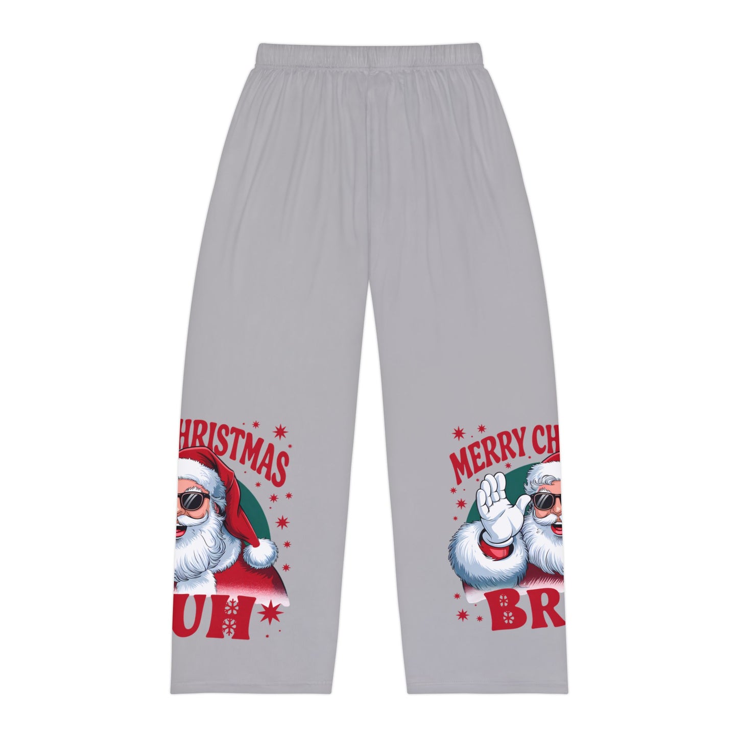 Festive Santa Men's Pajama Pants - Merry Christmas BRUH