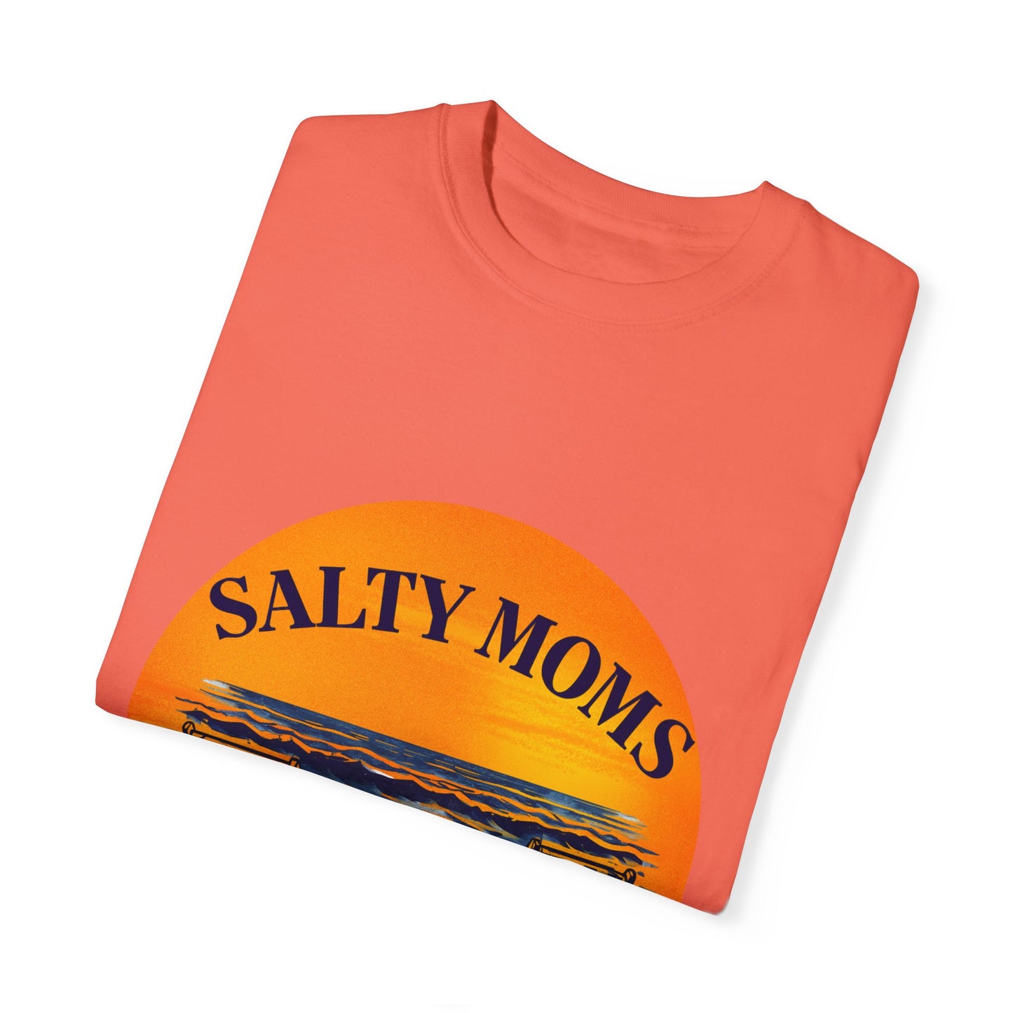 Salty Moms Beach Club T-Shirt - Unisex Garment-Dyed Tee for Beach Lovers