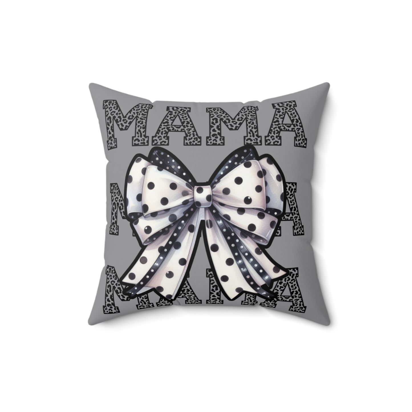 Square Pillow Mama Bow Design