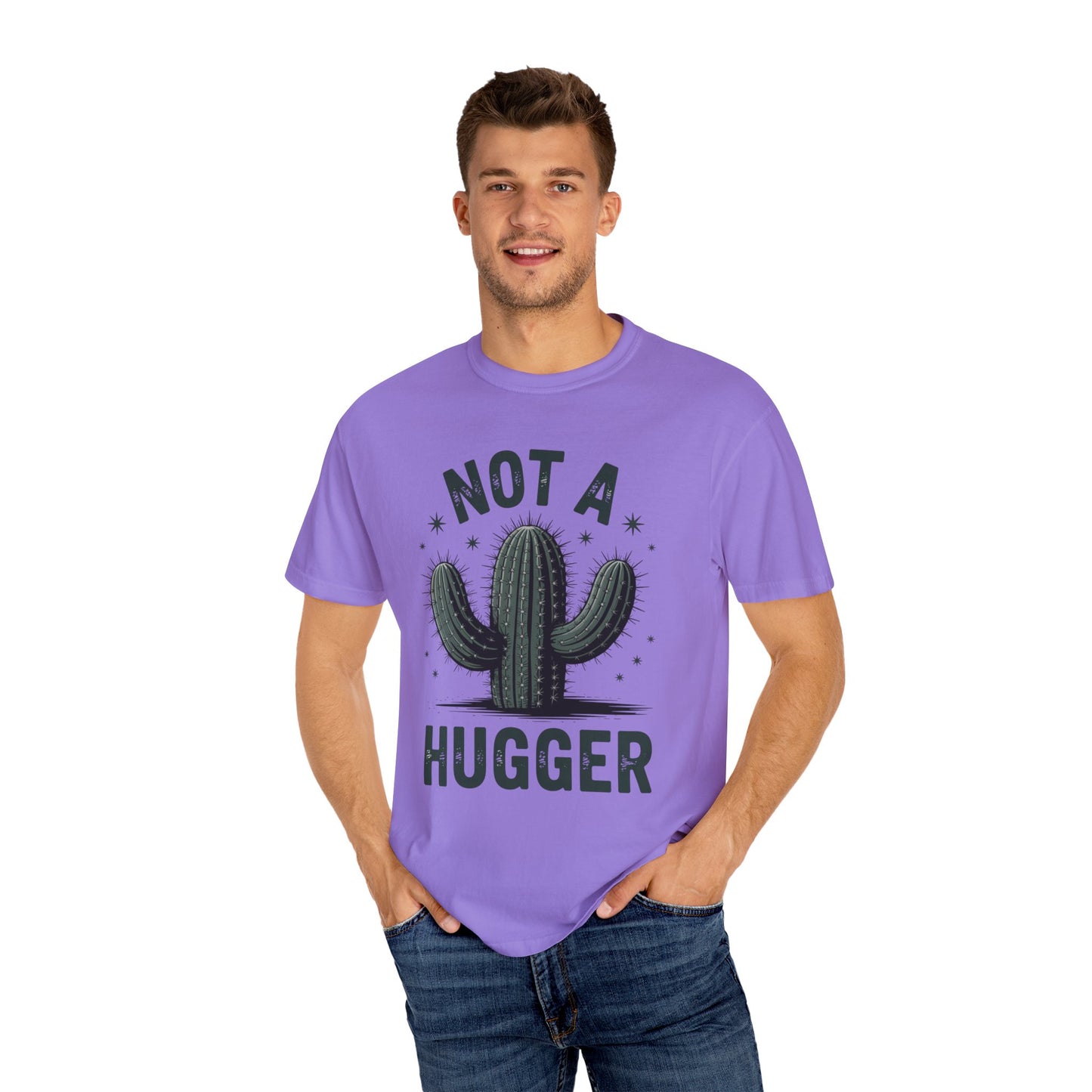 Not a Hugger Cactus Shirt – Funny Introvert Graphic Tee, Sarcastic Desert Plant Design, Anti-Social Gift Idea