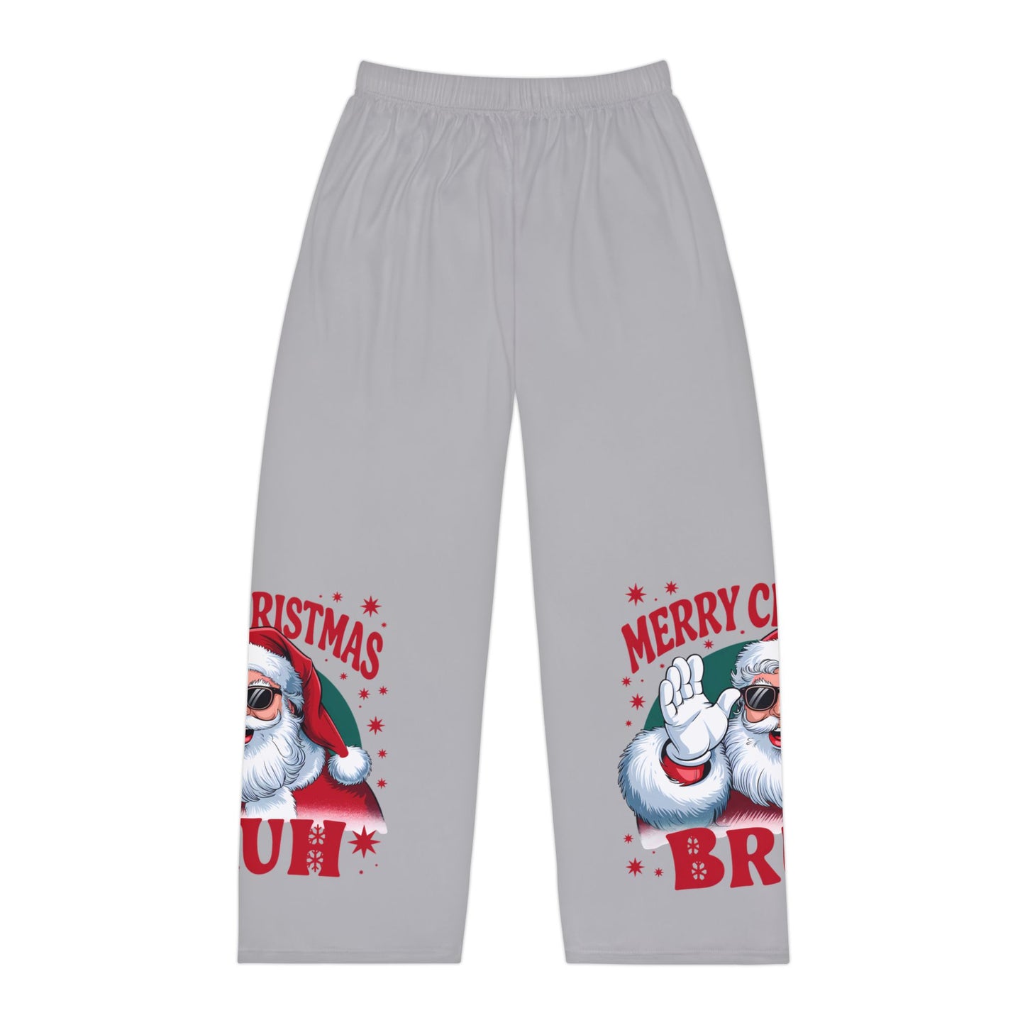 Festive Santa Men's Pajama Pants - Merry Christmas BRUH