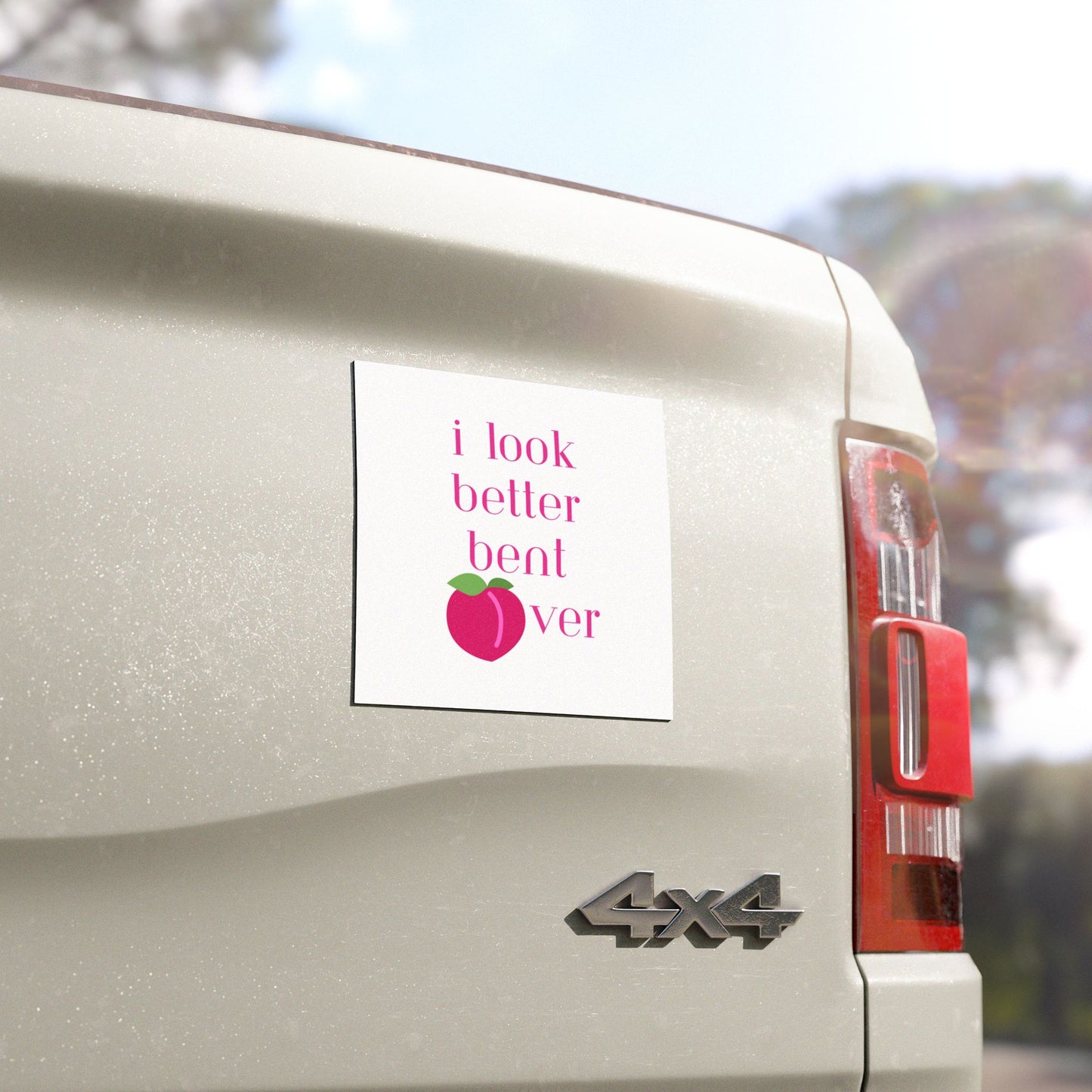 Funny Car Magnet - 'I Look Better Bent Over' - Cute Auto Decor for Auto Lovers