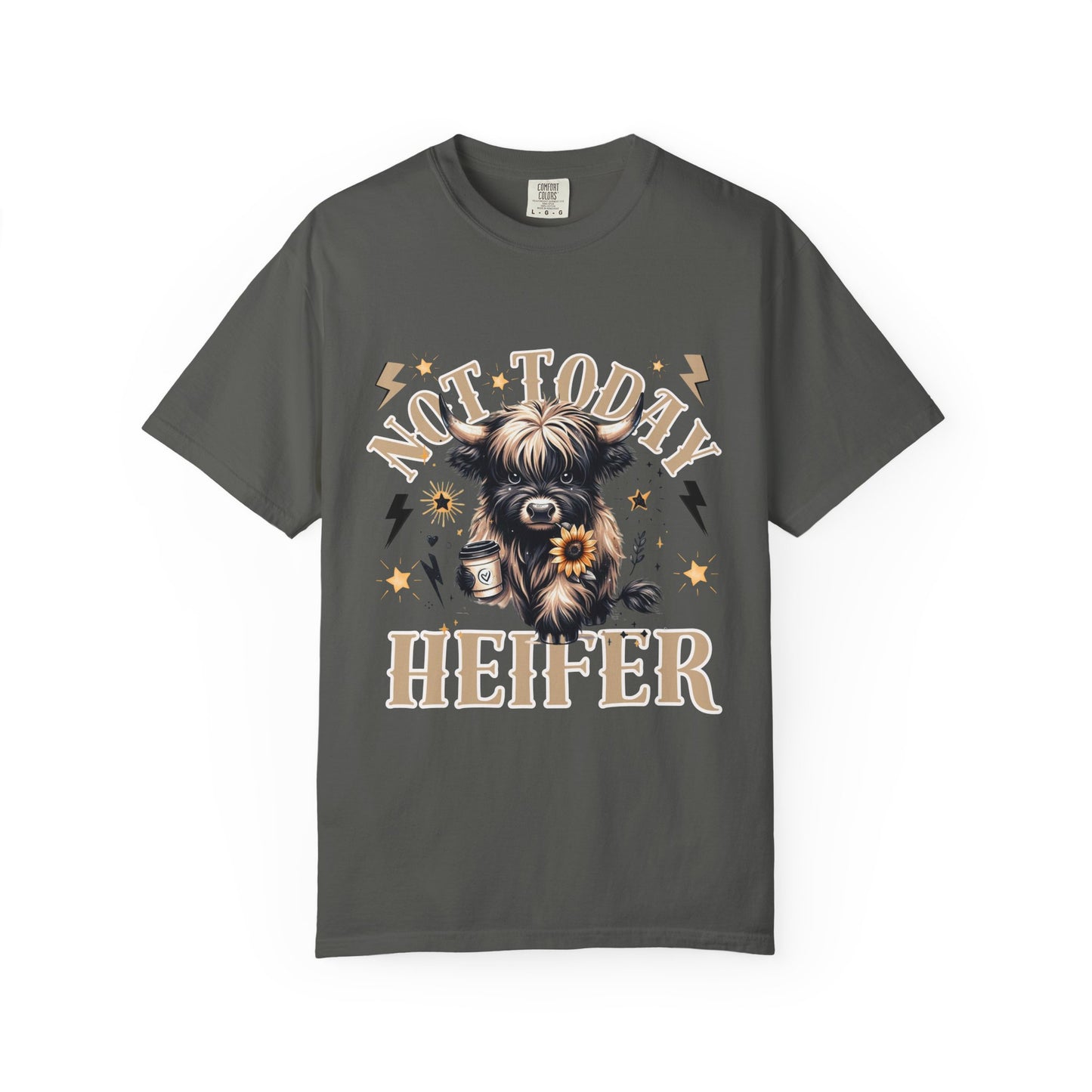 Funny 'Not Today Heifer' Unisex Comfort Colors T-Shirt - Comfortable & Stylish Cow Graphic Tee