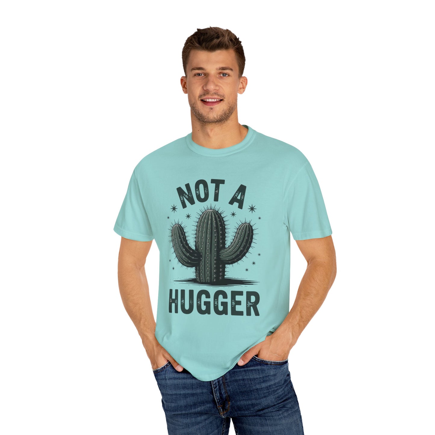 Not a Hugger Cactus Shirt – Funny Introvert Graphic Tee, Sarcastic Desert Plant Design, Anti-Social Gift Idea