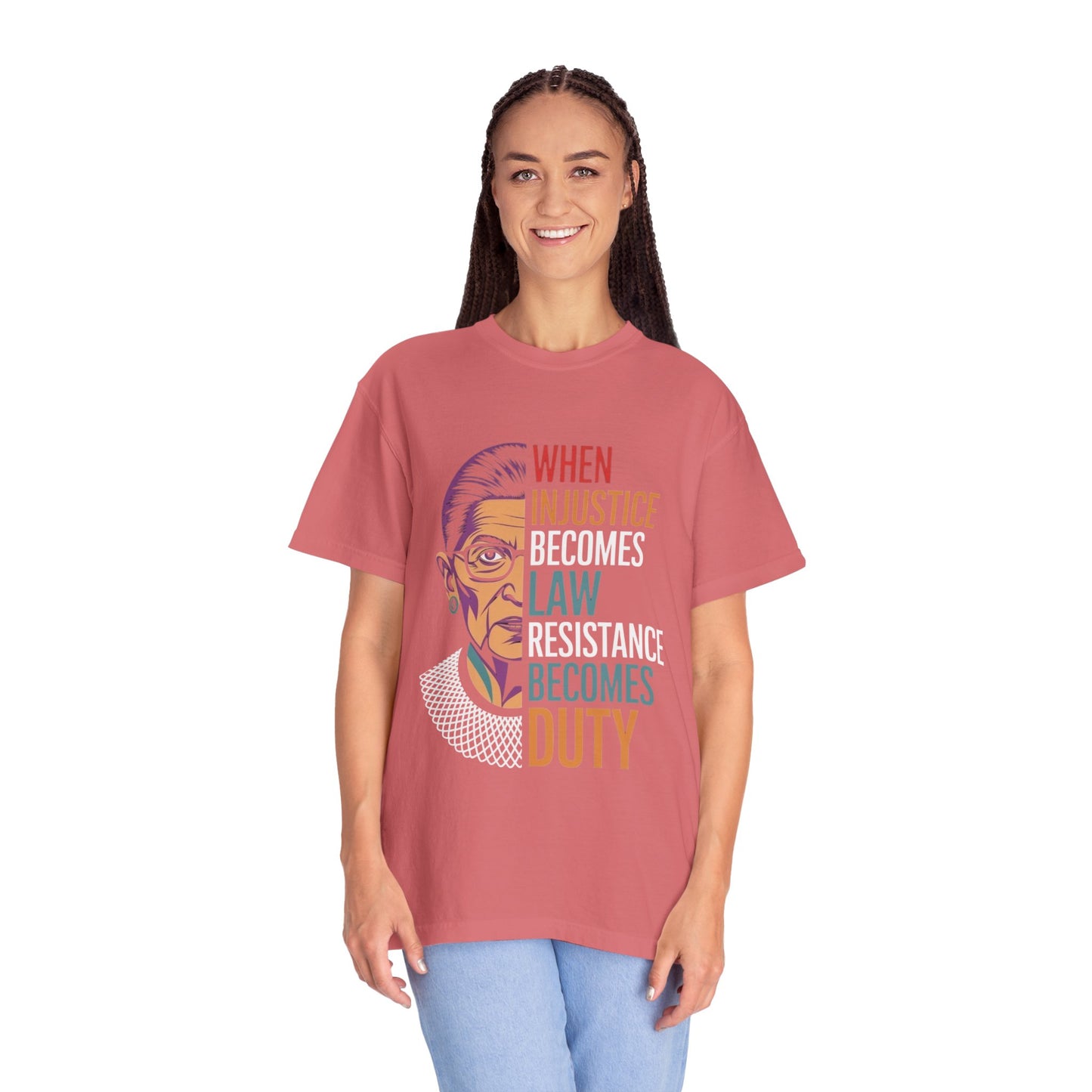 Inspirational RBG Quote Unisex T-shirt | Motivational Tee | Law & Justice Shirt | Gift for Activists & Allies | Everyday Wear, Comfort Colors