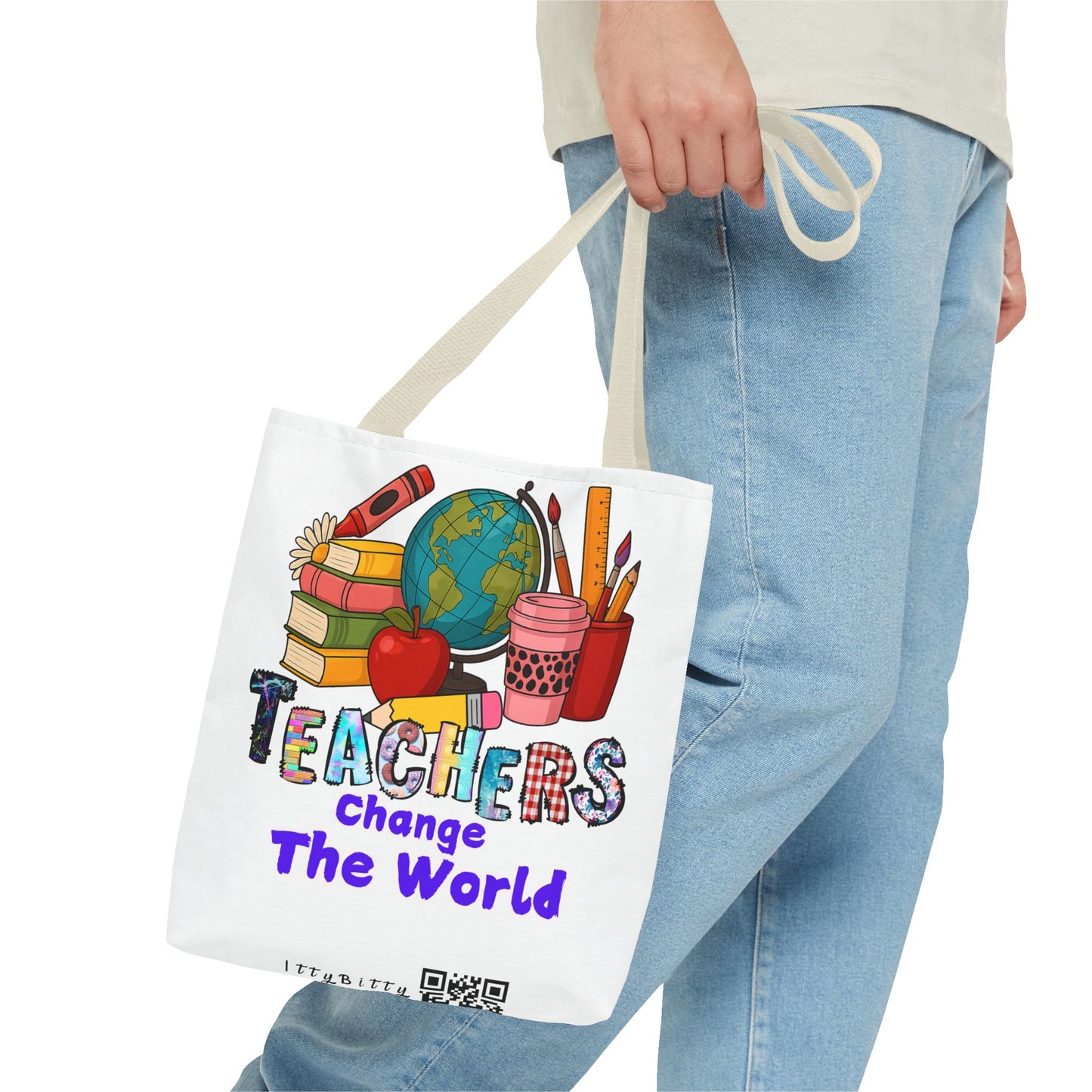 Inspirational Teacher Tote Bag - 'Teachers Change the World'