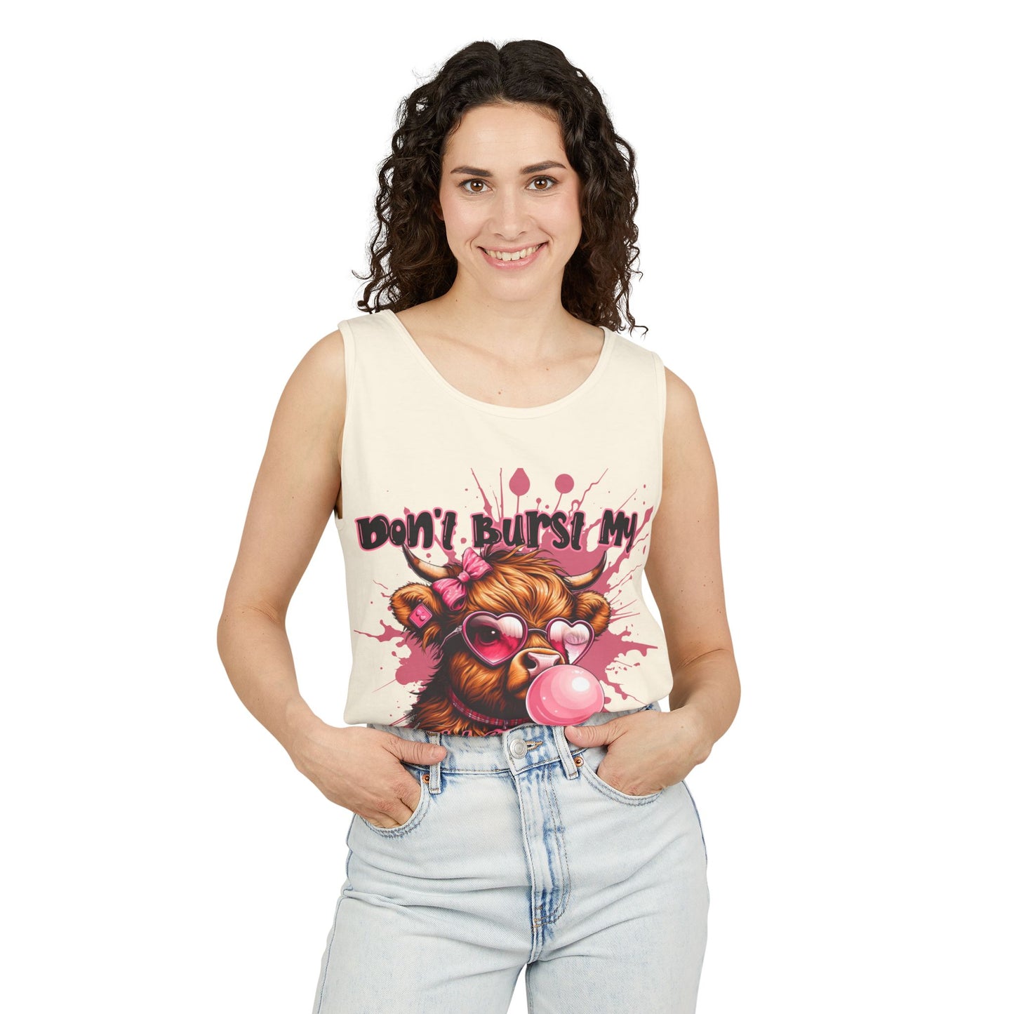 Funny Bubble Tea Tank Top - 'Don't Burst My Bubble'