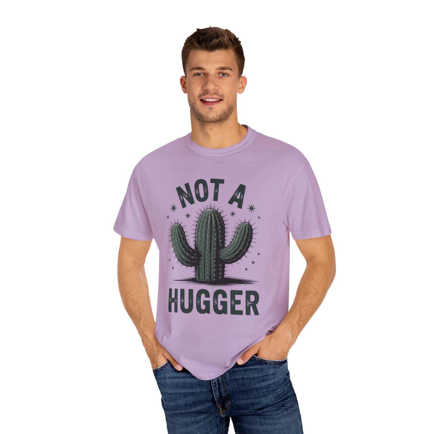 Not a Hugger Cactus Shirt – Funny Introvert Graphic Tee, Sarcastic Desert Plant Design, Anti-Social Gift Idea