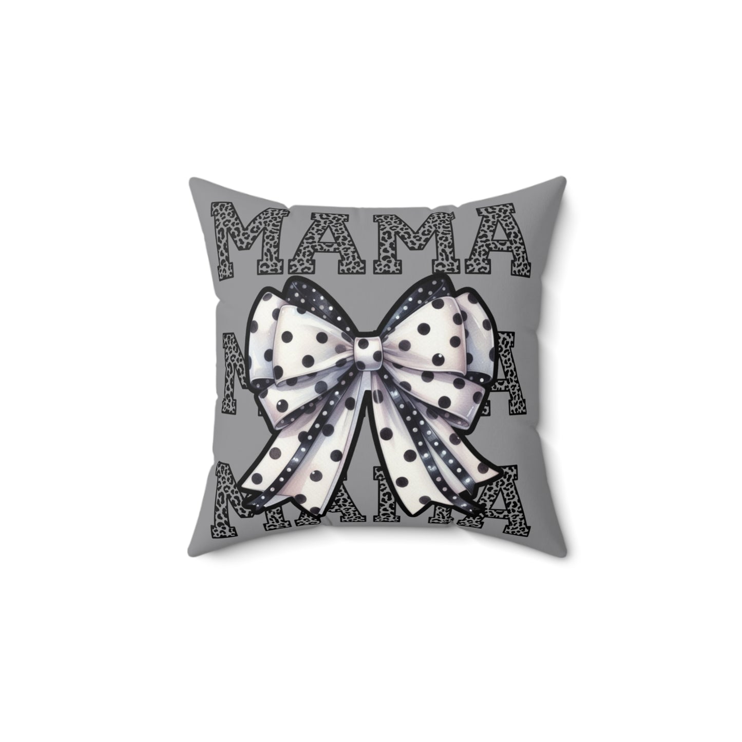 Square Pillow Mama Bow Design
