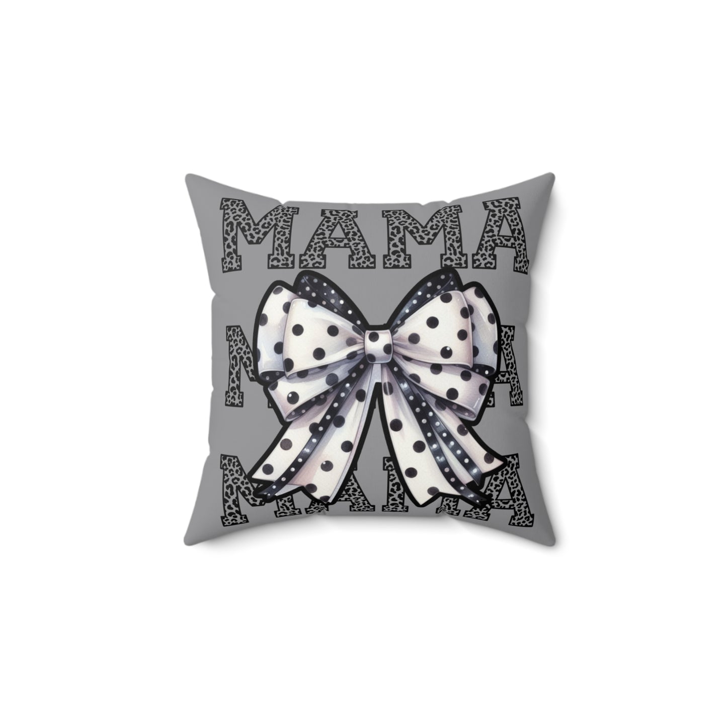 Square Pillow Mama Bow Design