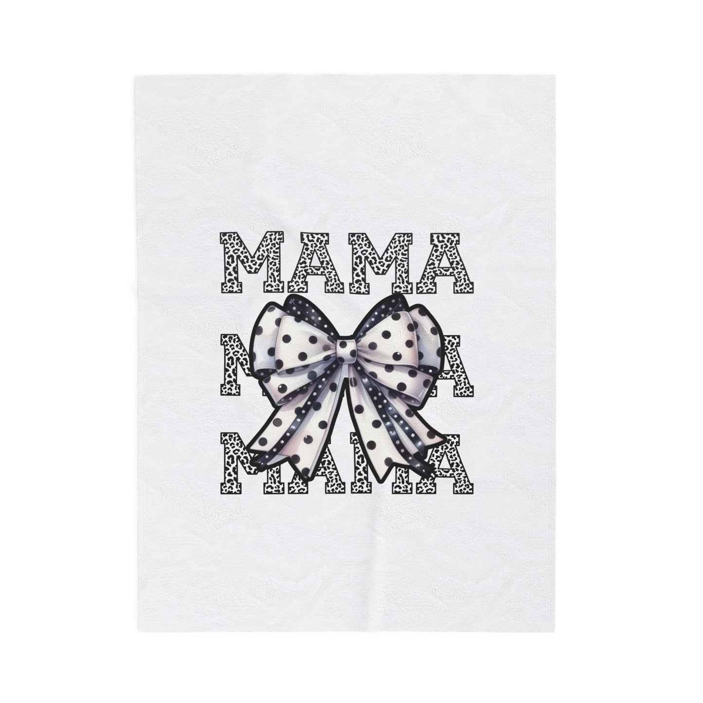 Plush Blanket - Mama Bow Leopard Print
