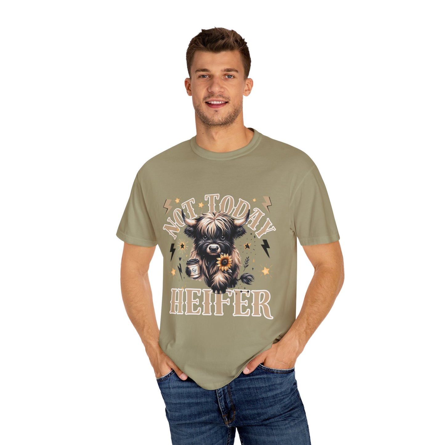 Funny 'Not Today Heifer' Unisex Comfort Colors T-Shirt - Comfortable & Stylish Cow Graphic Tee