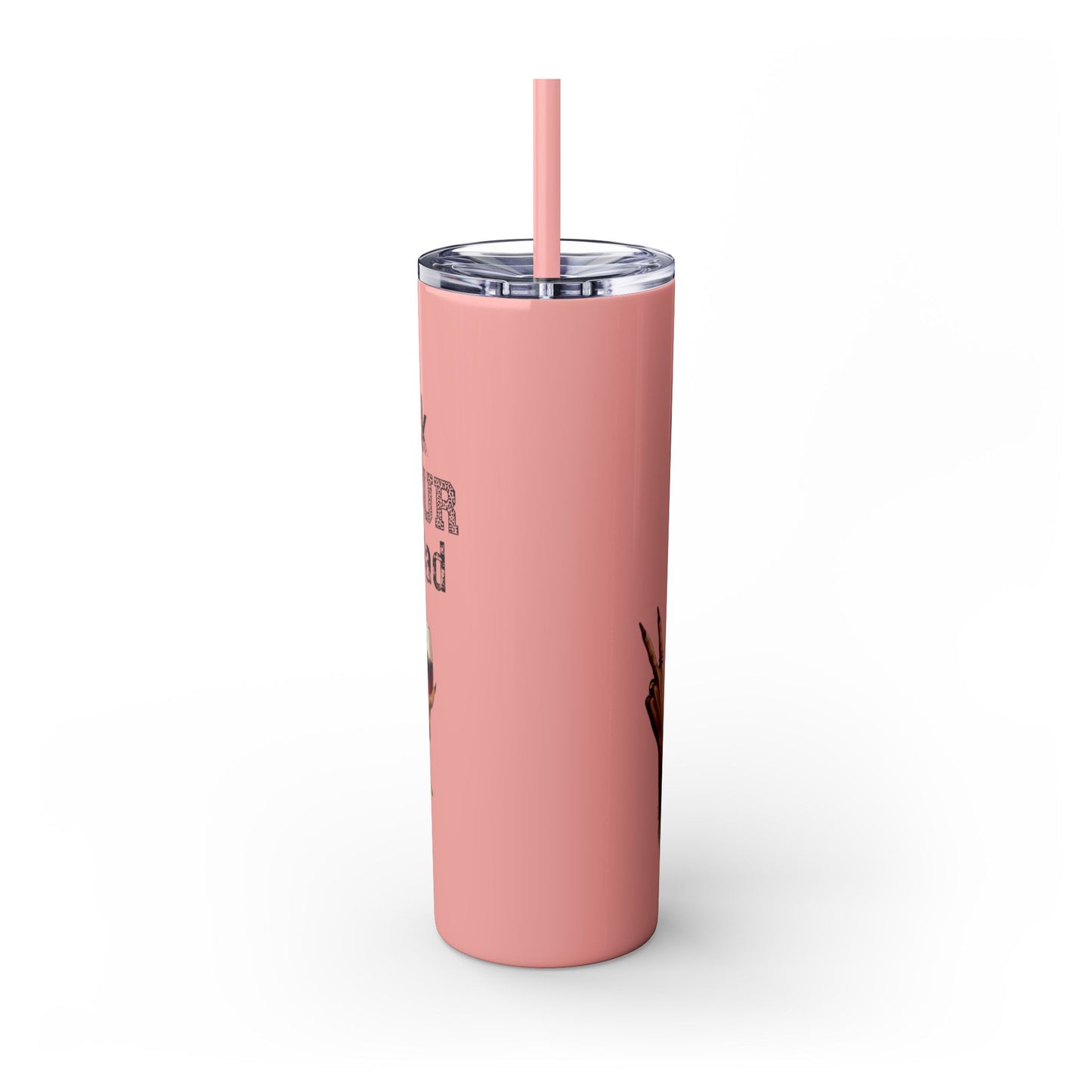 GO ASK YOUR DAD Stylish 20oz Skinny Tumbler with Straw - Go For It Design