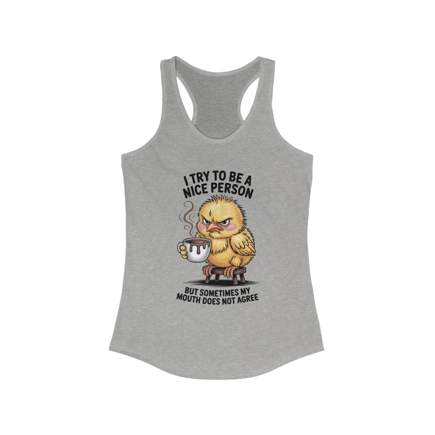 Grumpy Chick Coffee Shirt – Funny Angry Bird Tee, Sarcastic Morning Mood Shirt, Not a Morning Person Gift