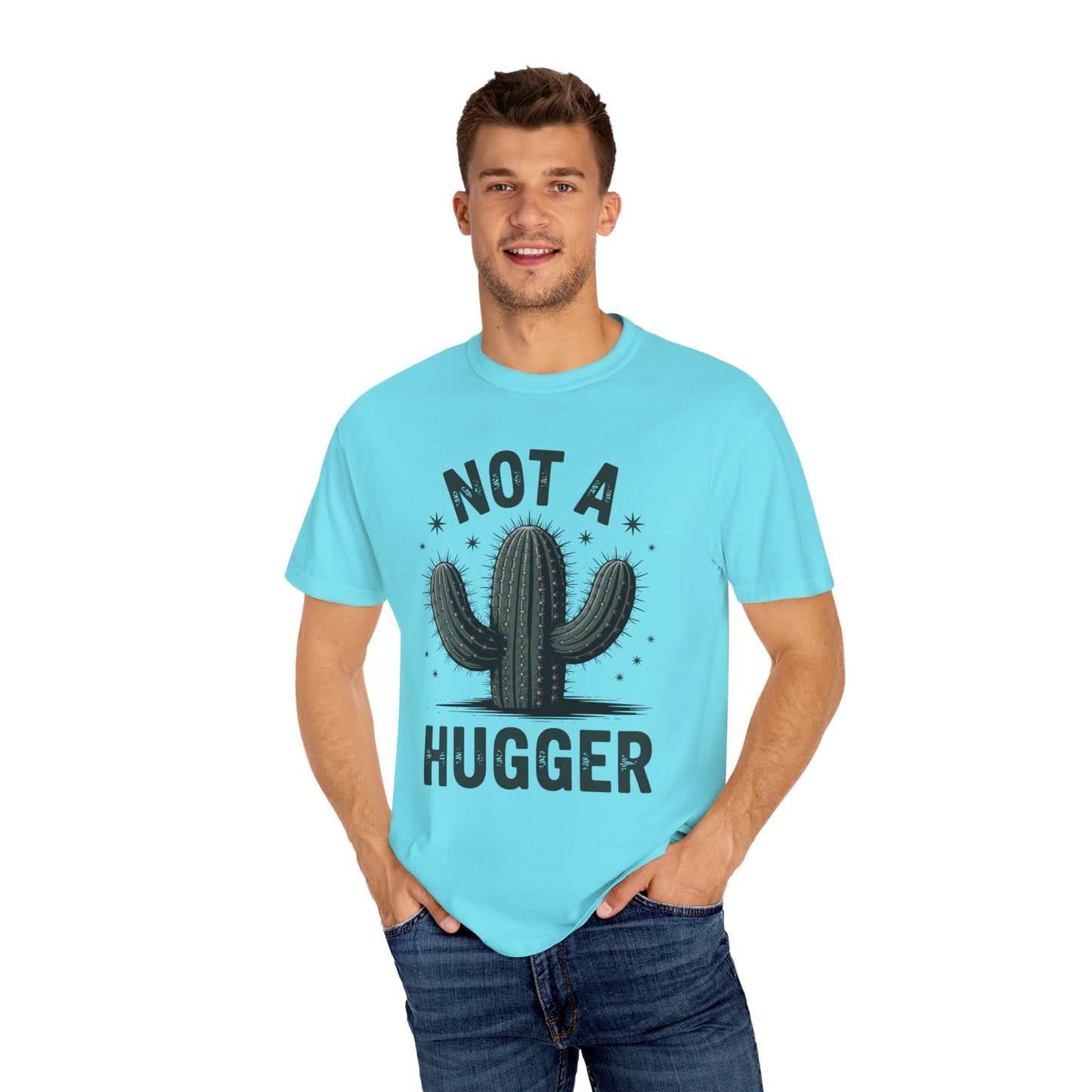 Not a Hugger Cactus Shirt – Funny Introvert Graphic Tee, Sarcastic Desert Plant Design, Anti-Social Gift Idea