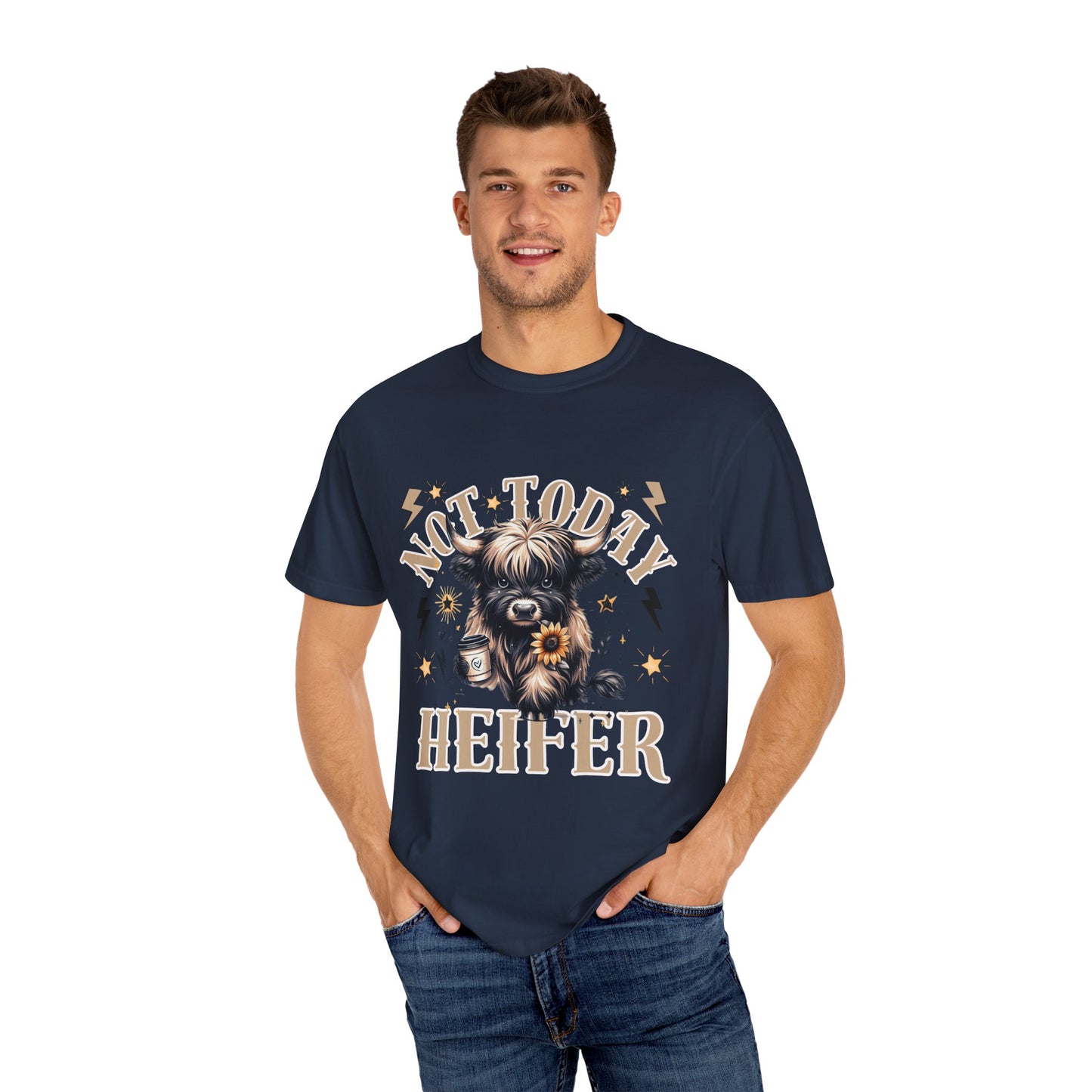 Funny 'Not Today Heifer' Unisex Comfort Colors T-Shirt - Comfortable & Stylish Cow Graphic Tee