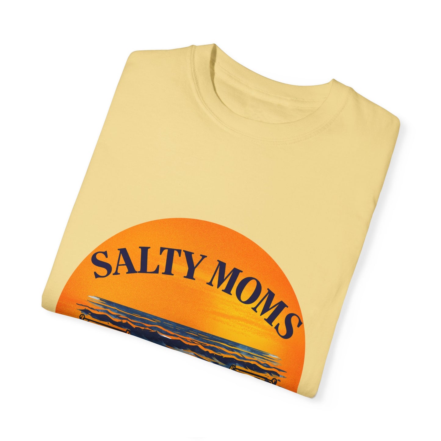Salty Moms Beach Club T-Shirt - Unisex Garment-Dyed Tee for Beach Lovers