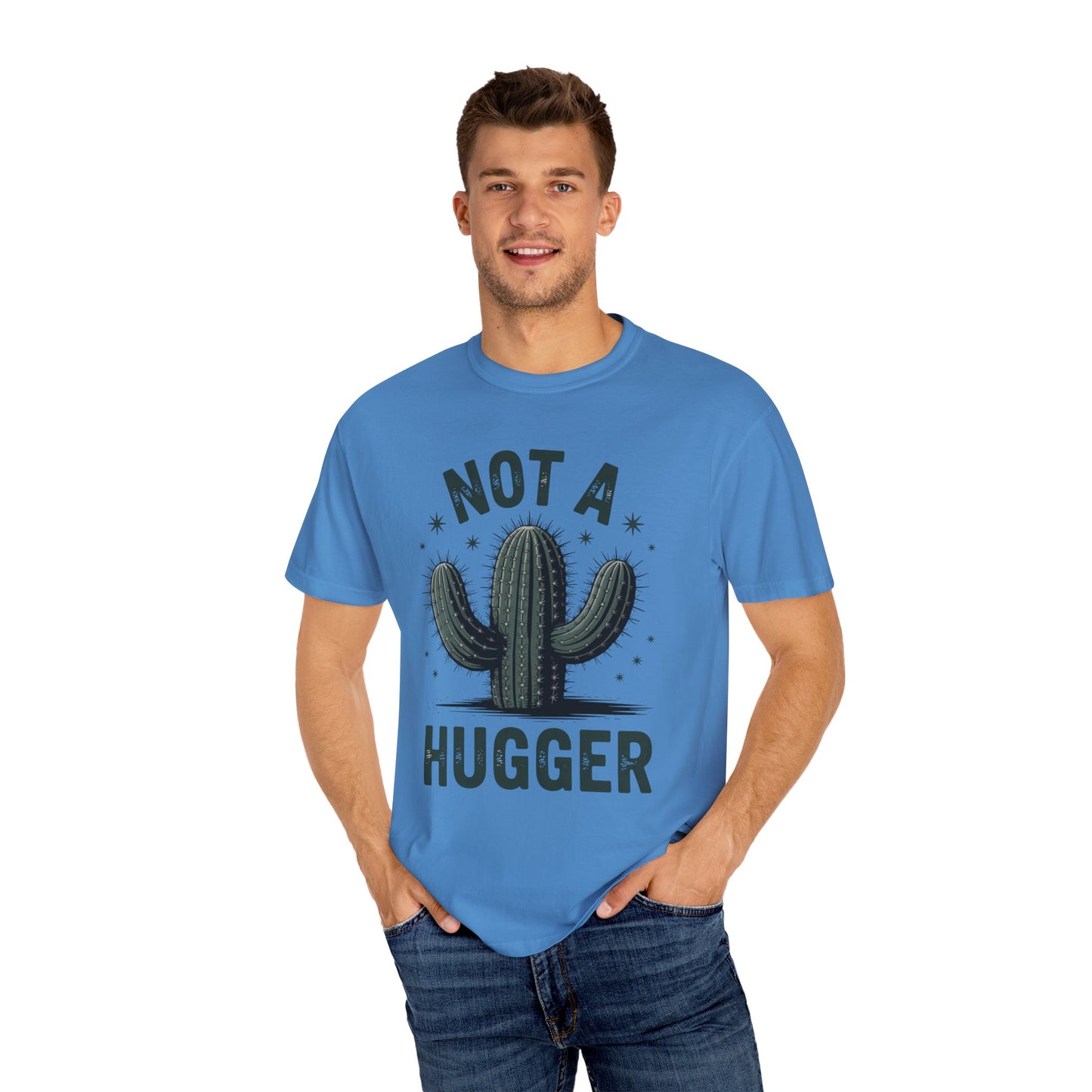 Not a Hugger Cactus Shirt – Funny Introvert Graphic Tee, Sarcastic Desert Plant Design, Anti-Social Gift Idea